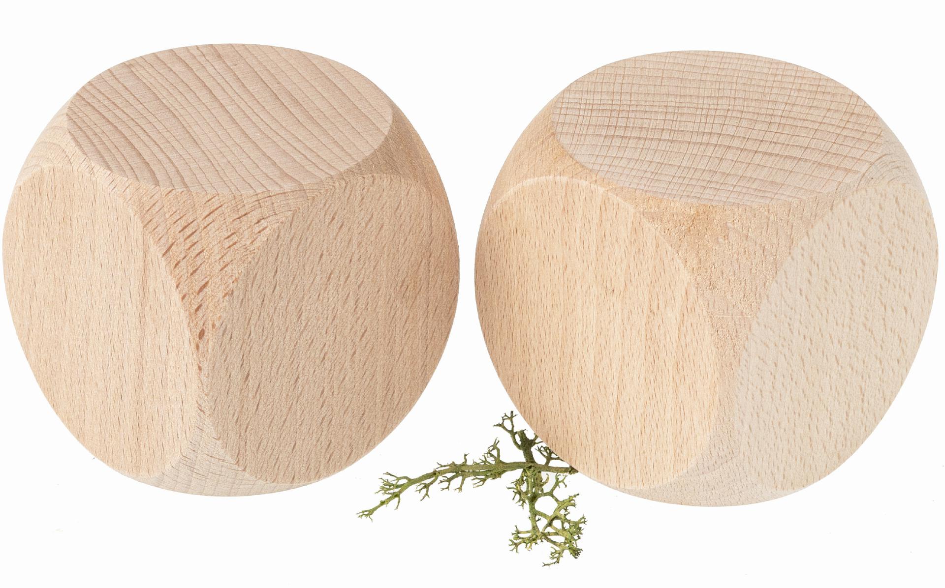 Hochwertiger Buchenholz Würfel | Unbehandelt 60mm