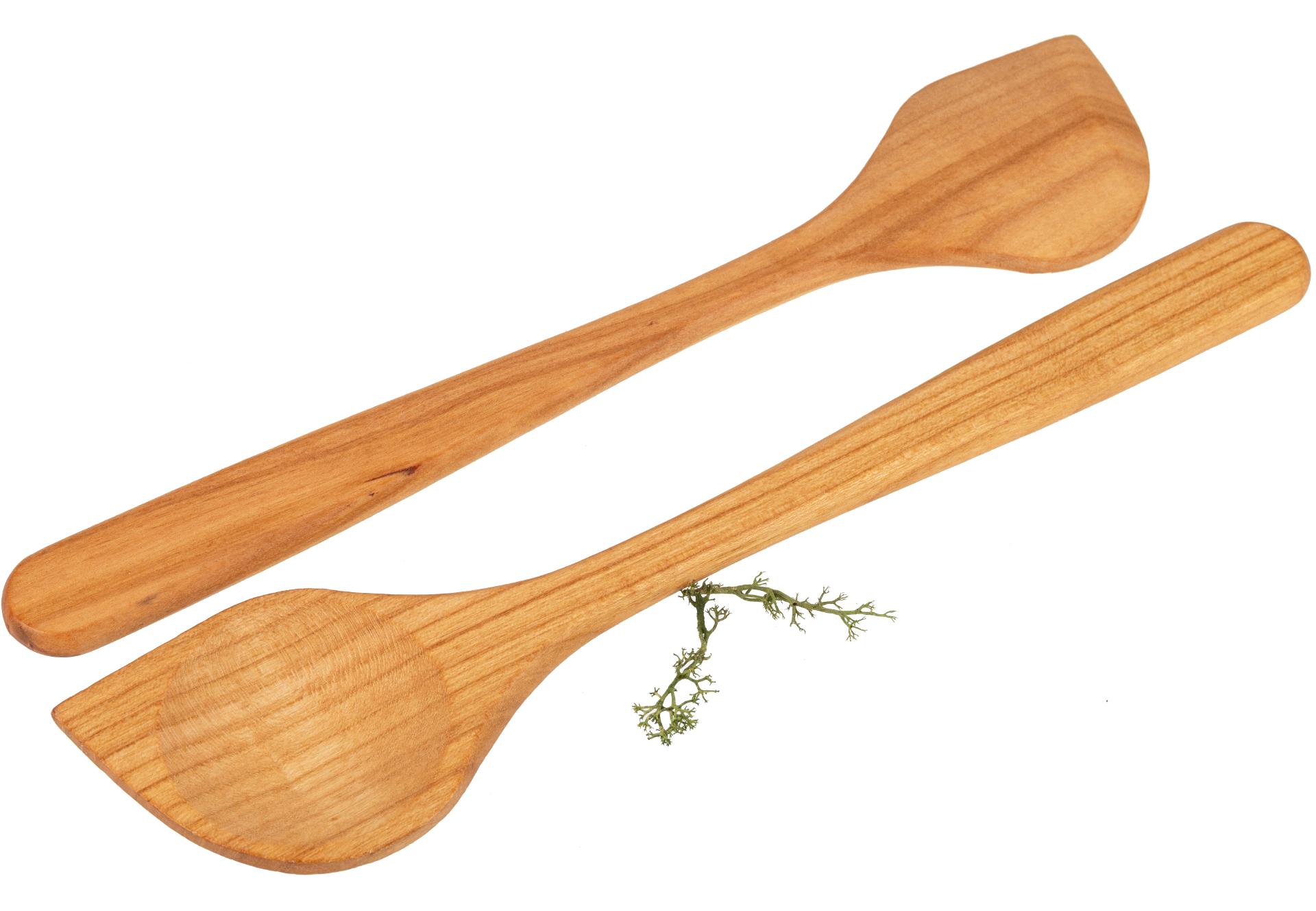 Spitzlöffel / Kochlöffel mit Spitze aus geöltem Kirschholz - 30 cm