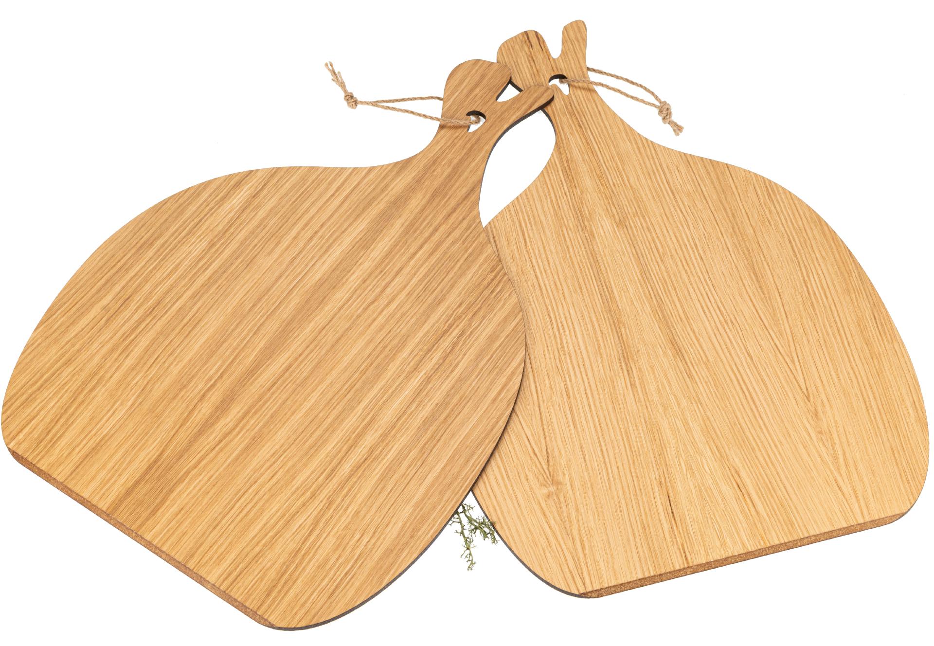 Pizza- und Flammkuchenschieberbrett aus FSC®-Eiche geölt - mit Kordel - 45x32x,0,5cm