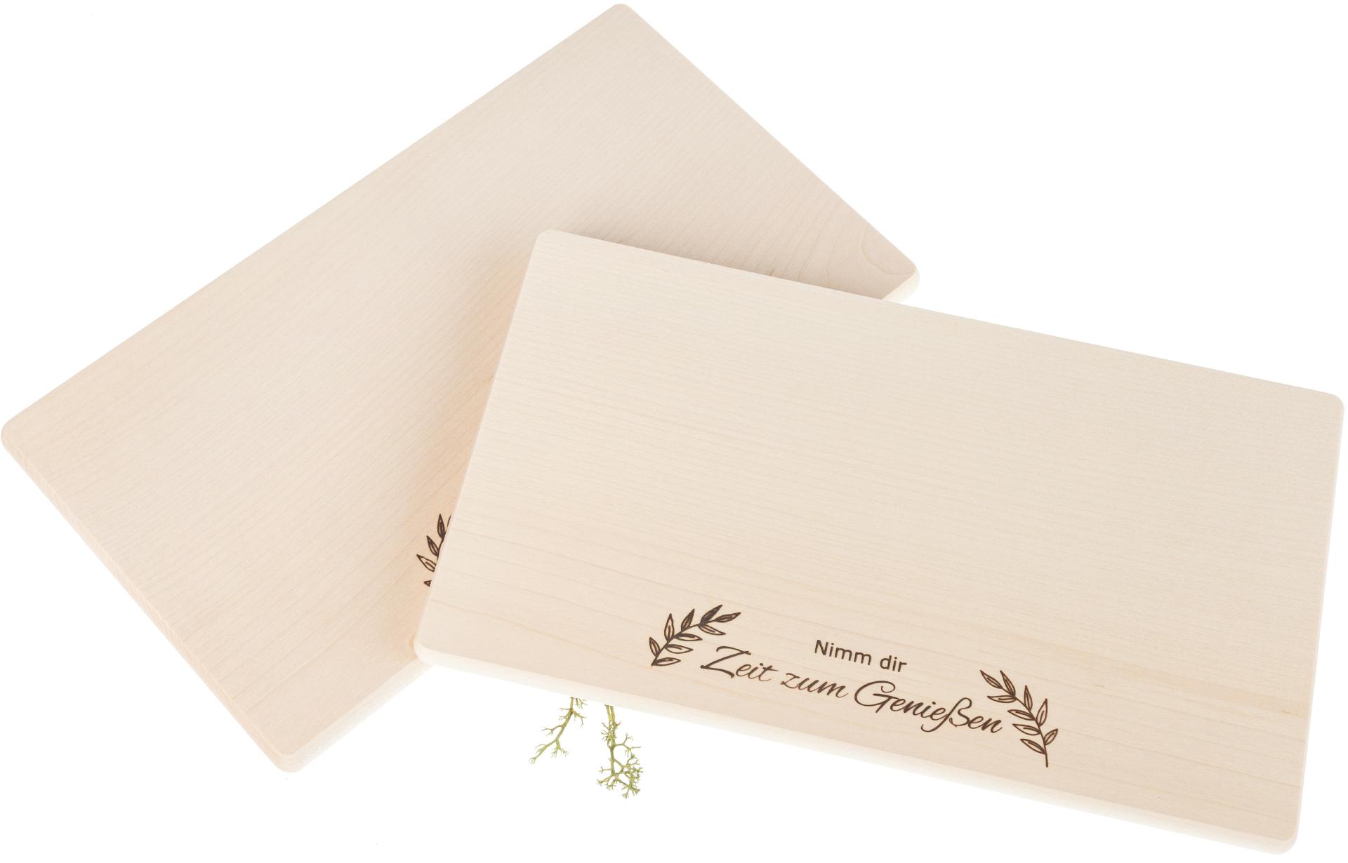 Frühstücksbrett FSC® Ahorn 26 x 15 x 1,2 cm  - Nimm die Zeit zum genießen