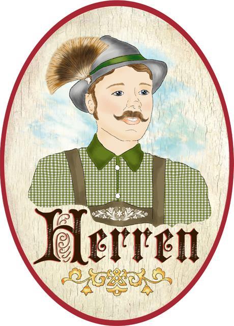 Tuerschilder Antik Birkensperrholz Deutsch