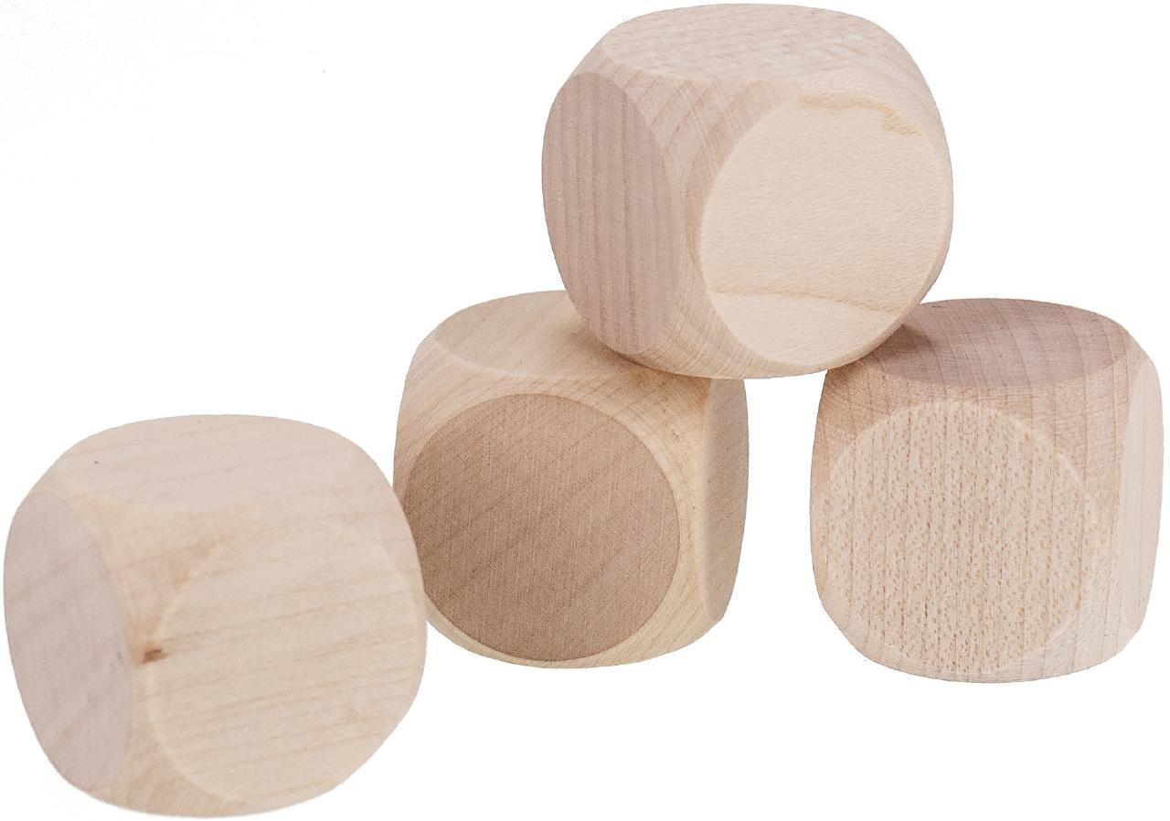 Hochwertiger unbehandelter Holzwuerfel aus Buchenholz