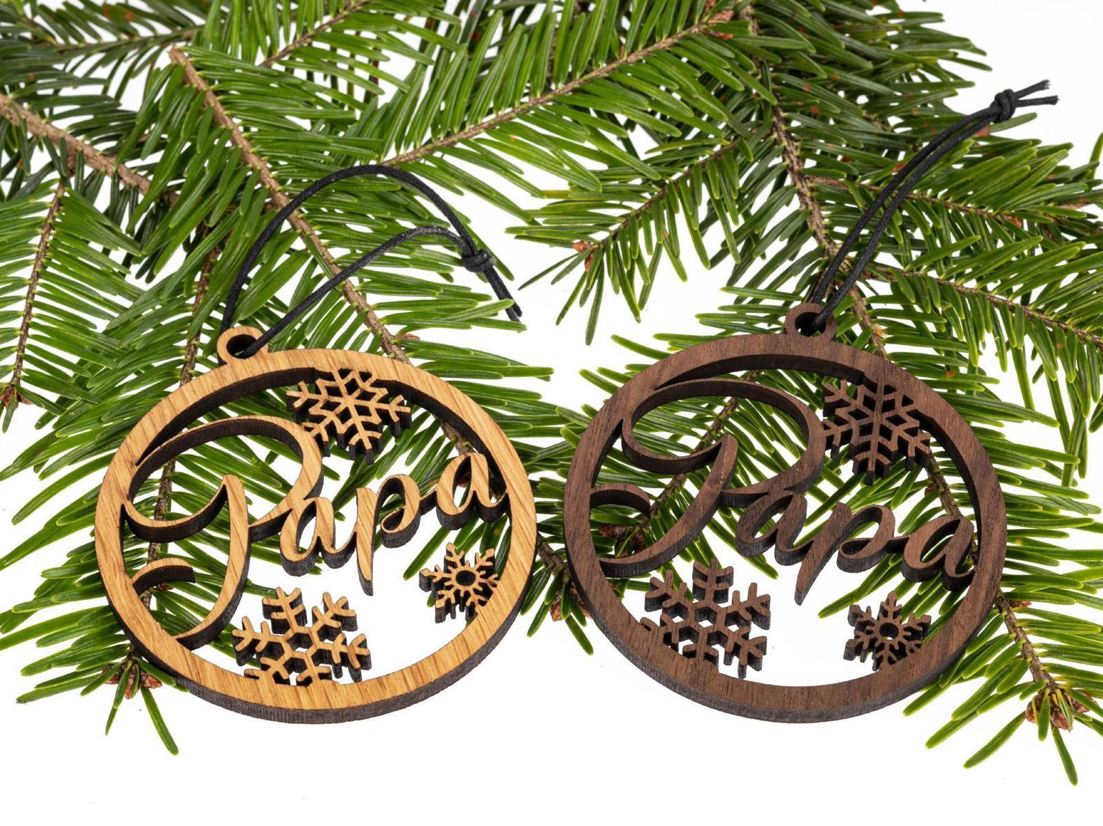 Holz Weihnachtsbaumschmuck Weihnachtskugel fuer Papa