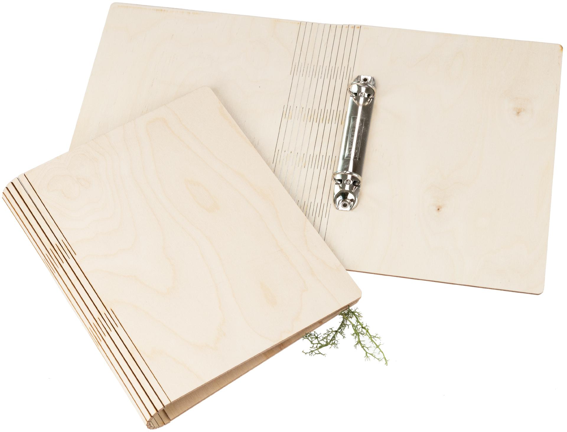 Ringordner aus Birkenholz mit Holzscharnier | DIN A5 22,3x18,7 cm