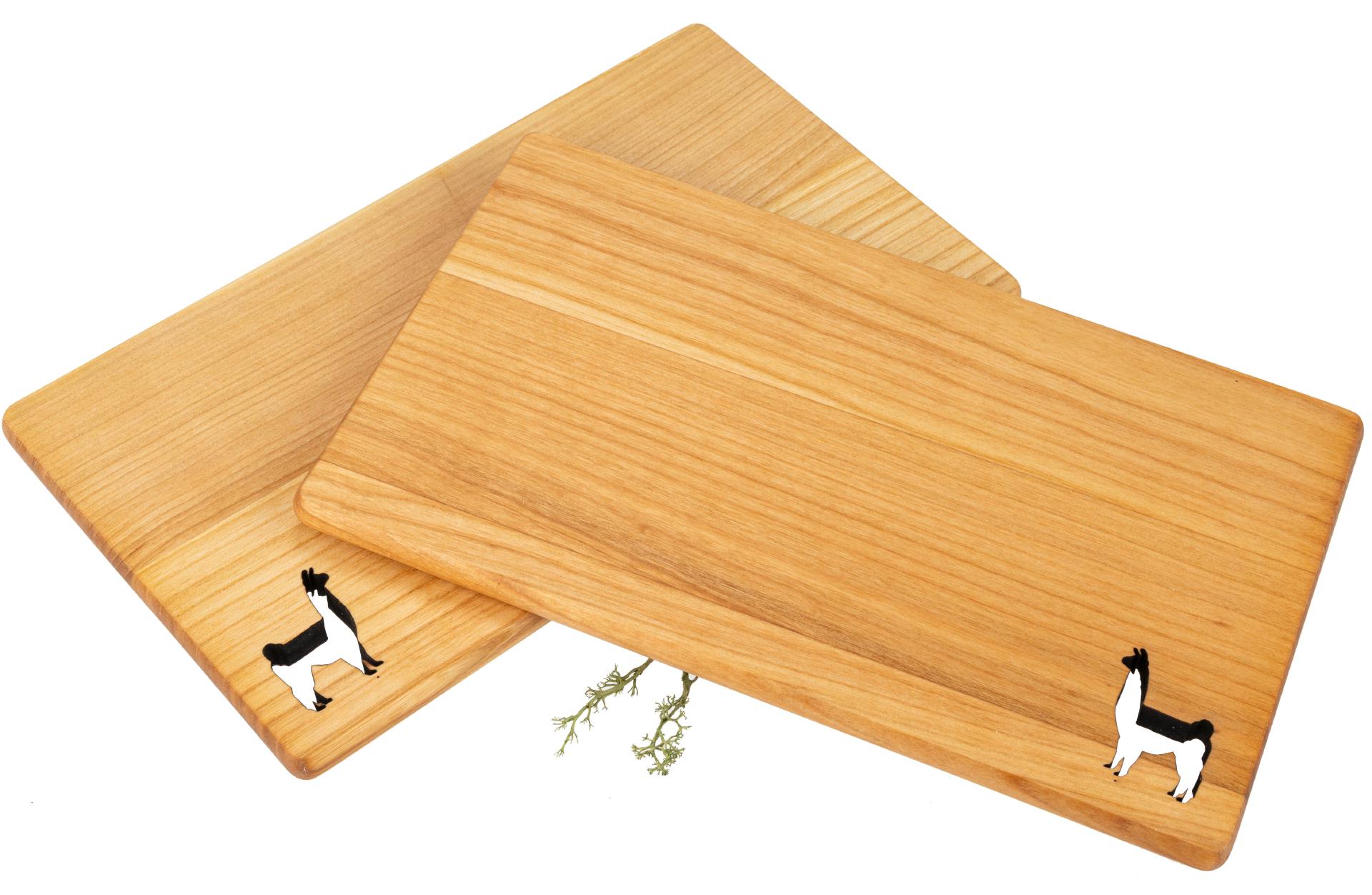 Schneidebrett aus geöltem FSC® Kirschholz - 26 x 15 x 1 cm - Alpaka
