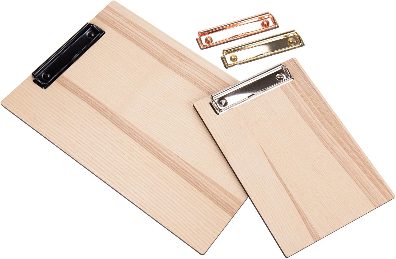 Holz Klemmbrett aus FSC Esche mit Kern