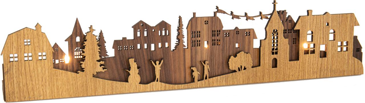 Handgefertigte Holz Weihnachtsstadt mit