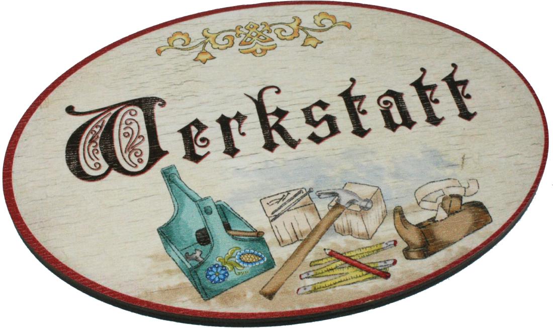 Tuerschilder Antik Birkensperrholz Deutsch