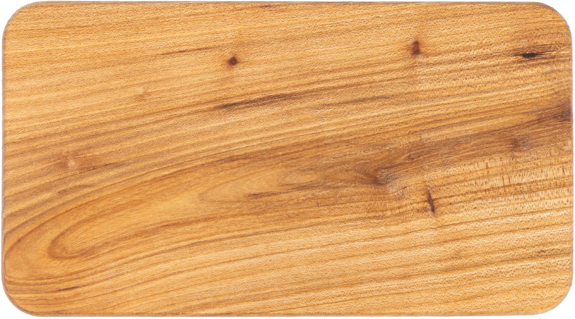 Schneidebrett Ulme / Rüster geölt - 22,5 x 12,5 x 1,2 cm