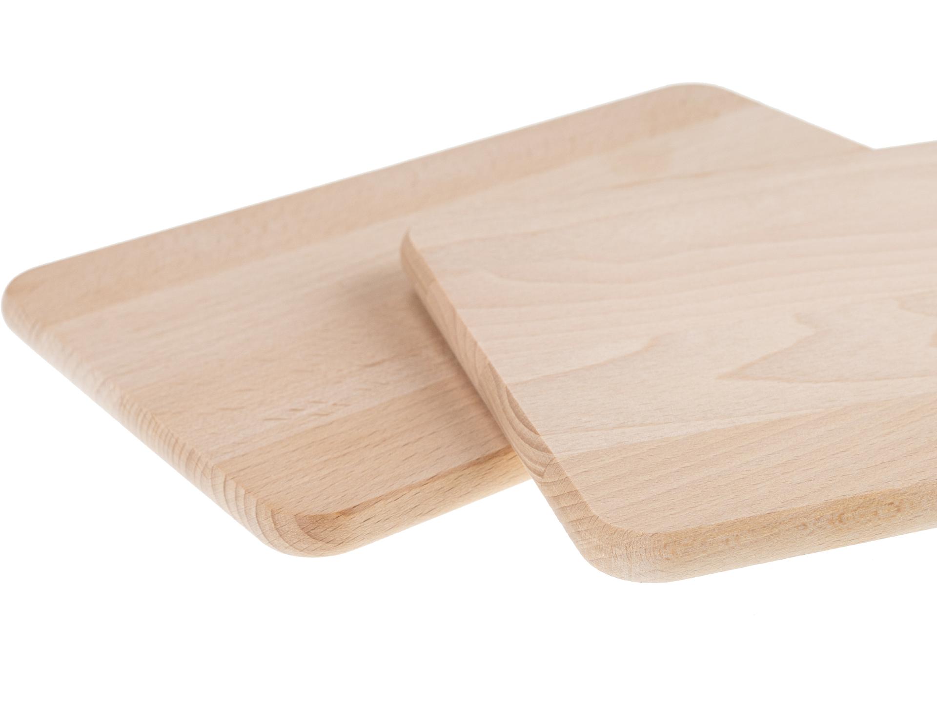 Kompaktes FSC® Zertifiziertes Buchenholz Schneidebrett - 24 x 15 x 1 cm