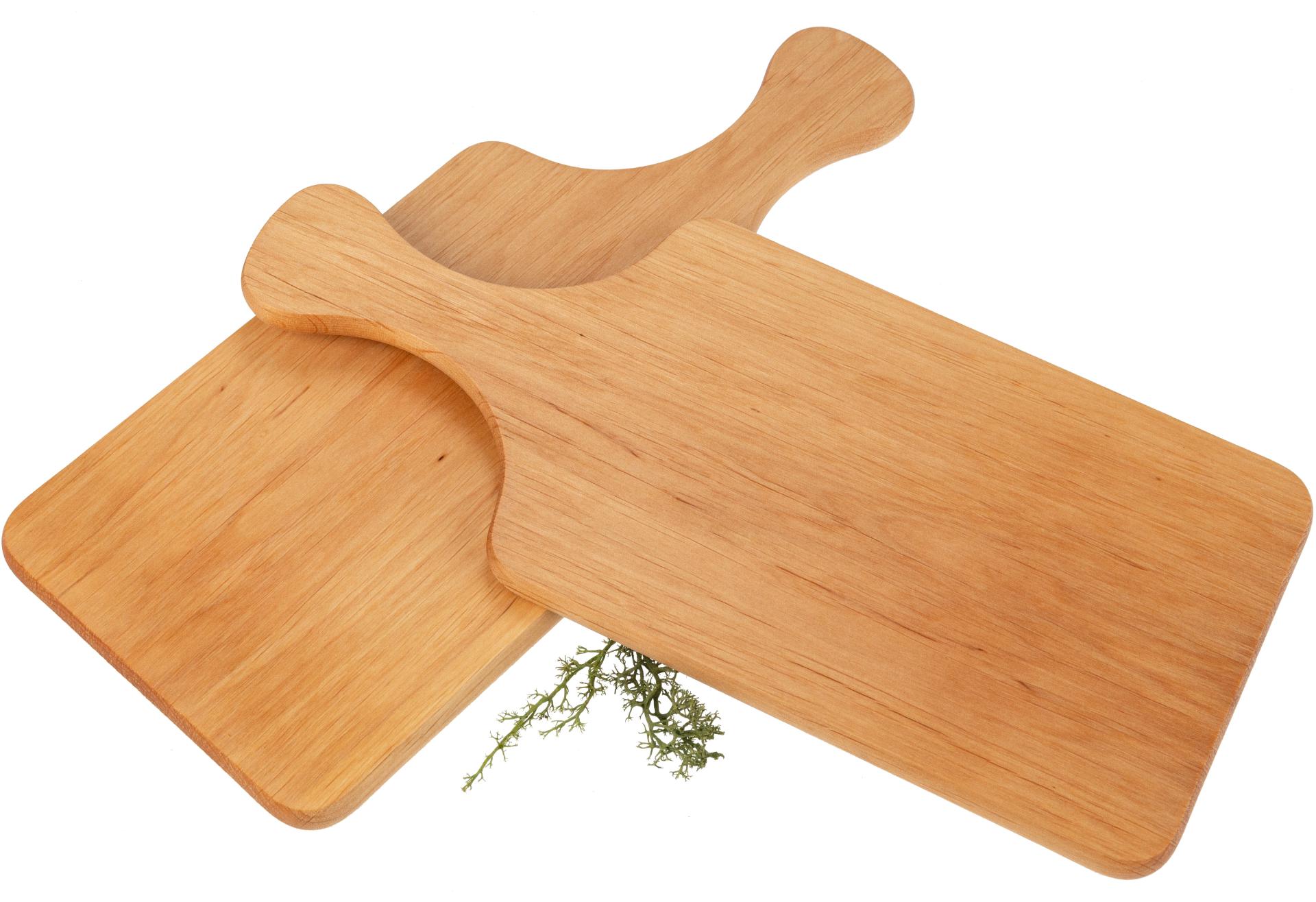 Schneidebrett mit Griff - FSC® Erle - 32 x 14 x 1,2 cm - geölt
