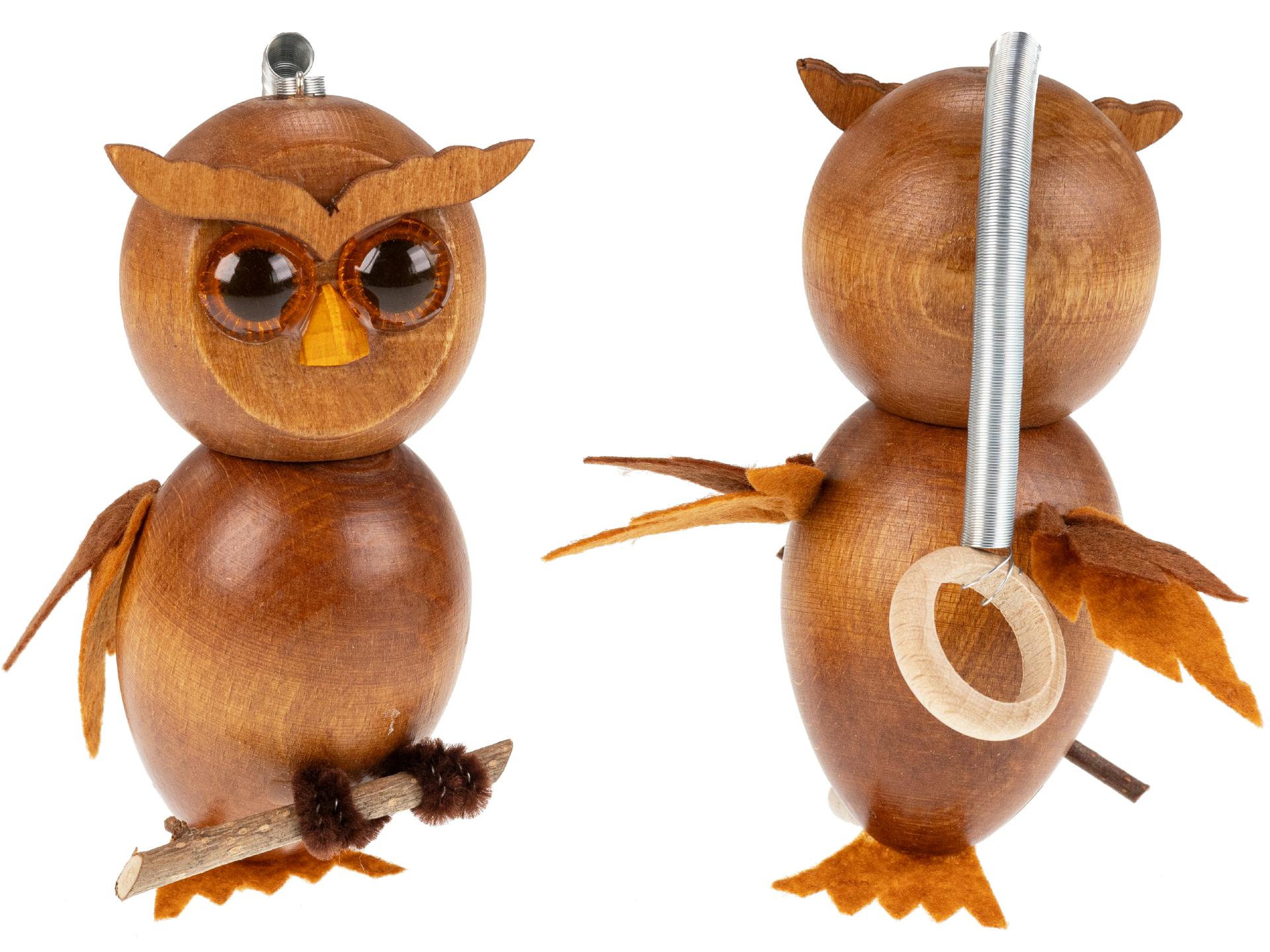 Schwingfiguren / Hüpftiere aus Holz - Eule