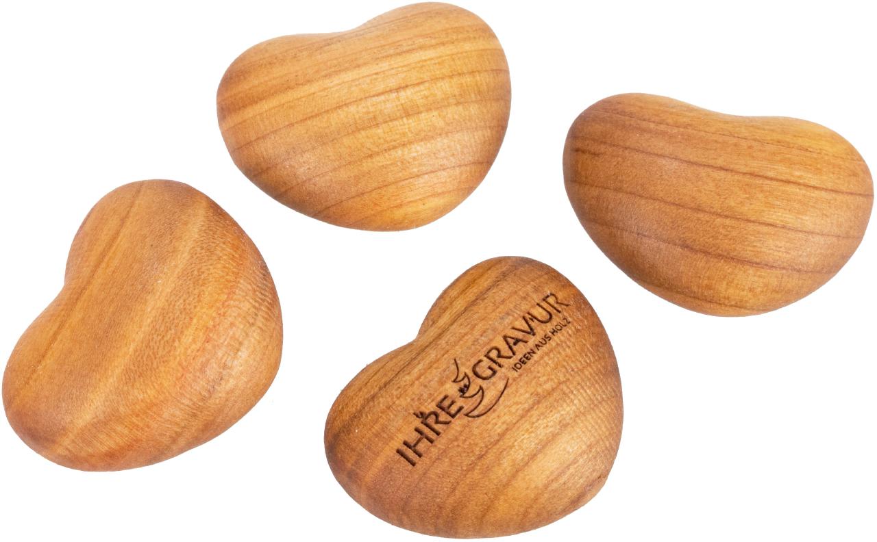 Kleiner Holz Handschmeichler Herz aus Kirsche geoelt