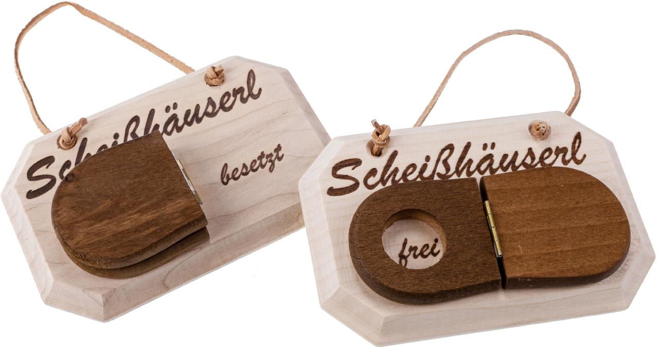 WC Schild mit Klodeckel zum Umklappen Lustiges ScheiÃŸhaeuserl Schild fuer das Badezimmer