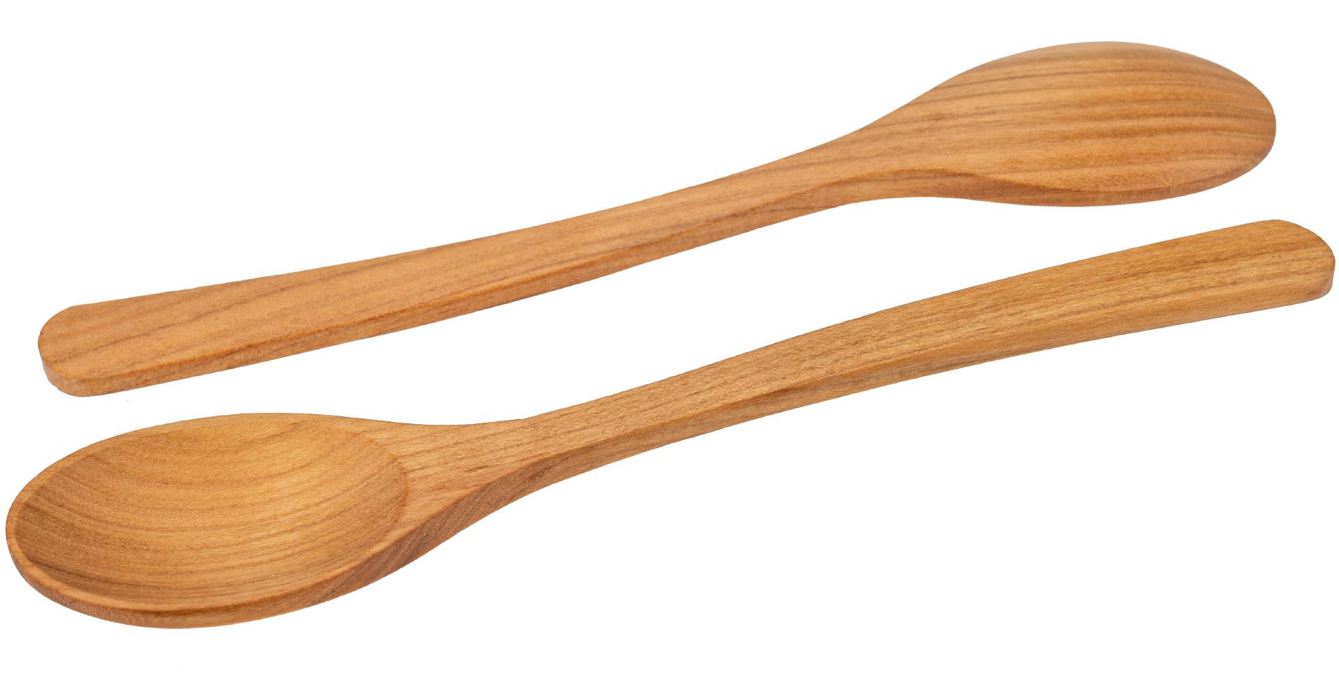 Essloeffel aus geoeltem Kirschholz
