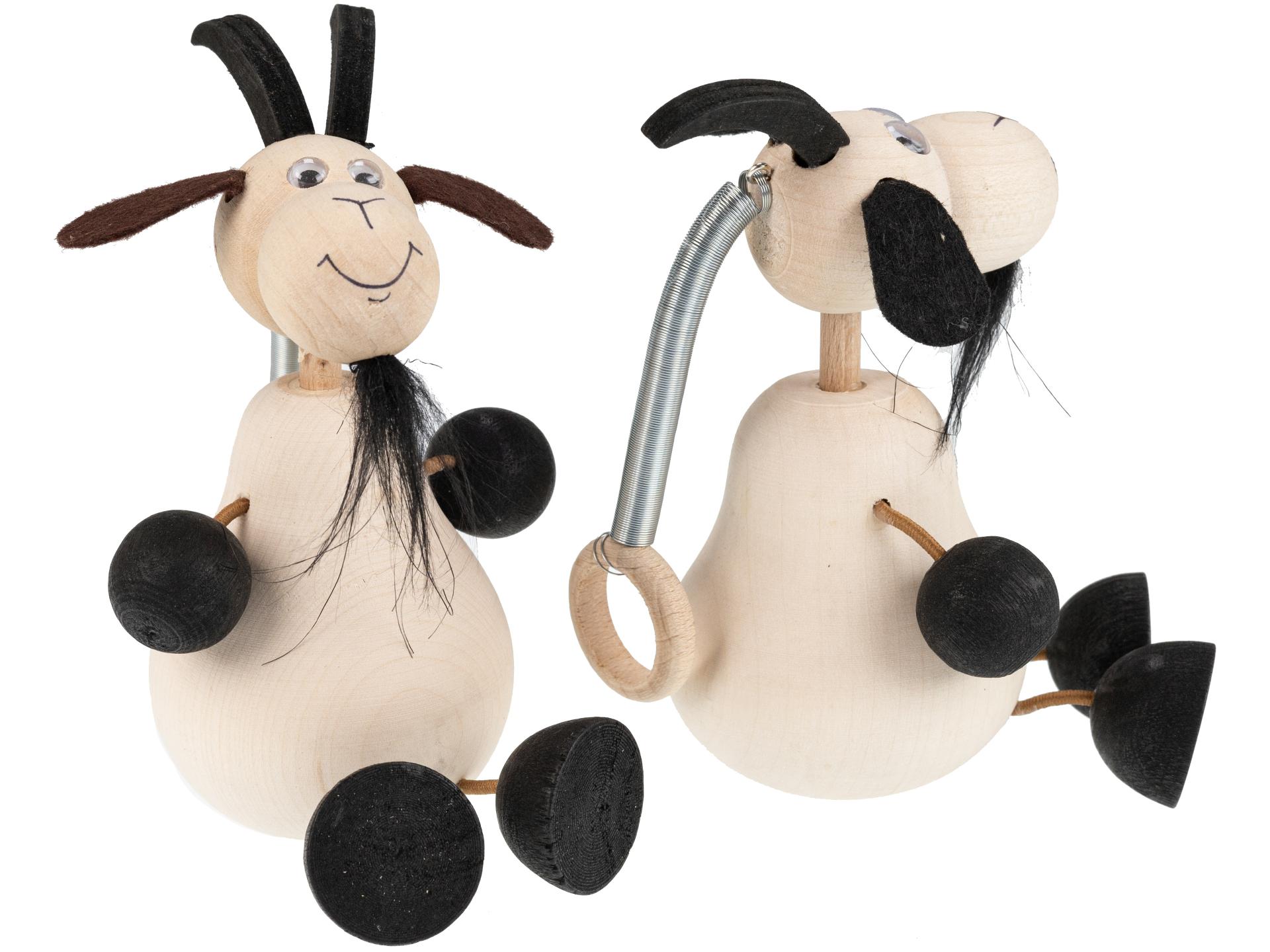 Schwingfiguren / Hüpftiere aus Holz - Ziege aus Ahorn