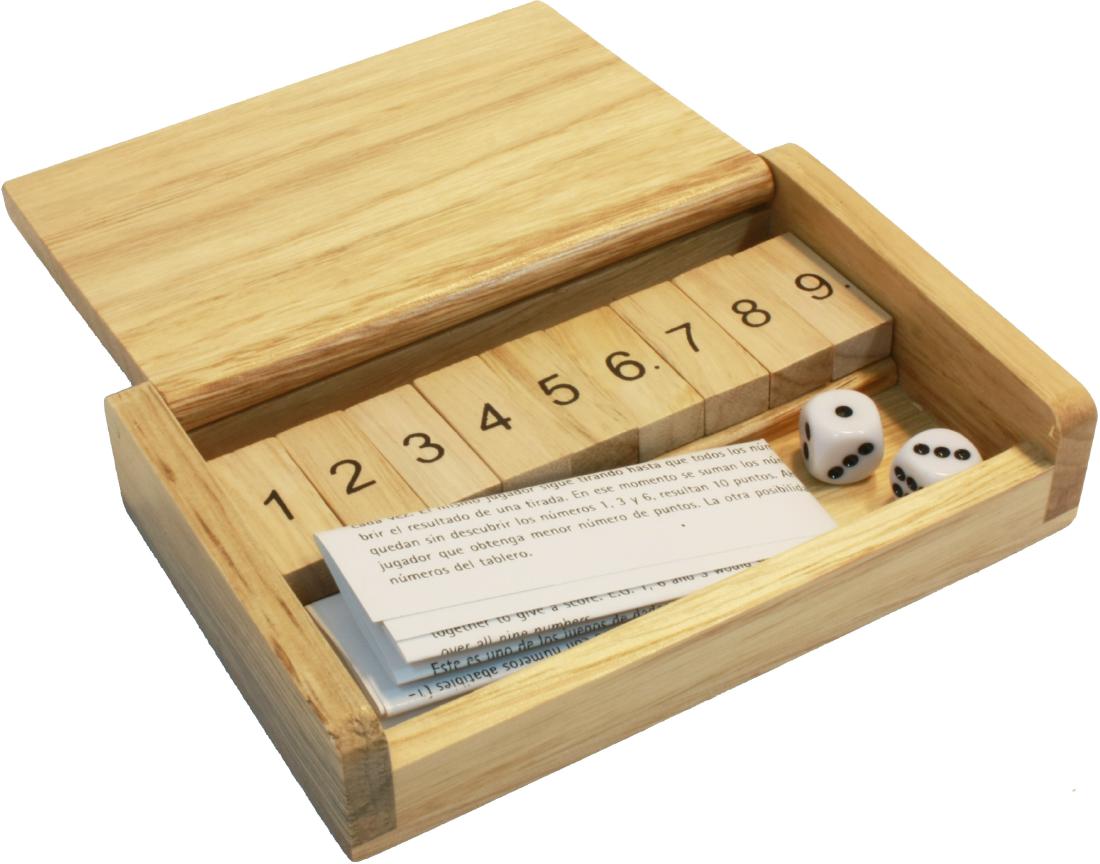 Holzspiel Shut the Box Mini Kompakt und tragbar