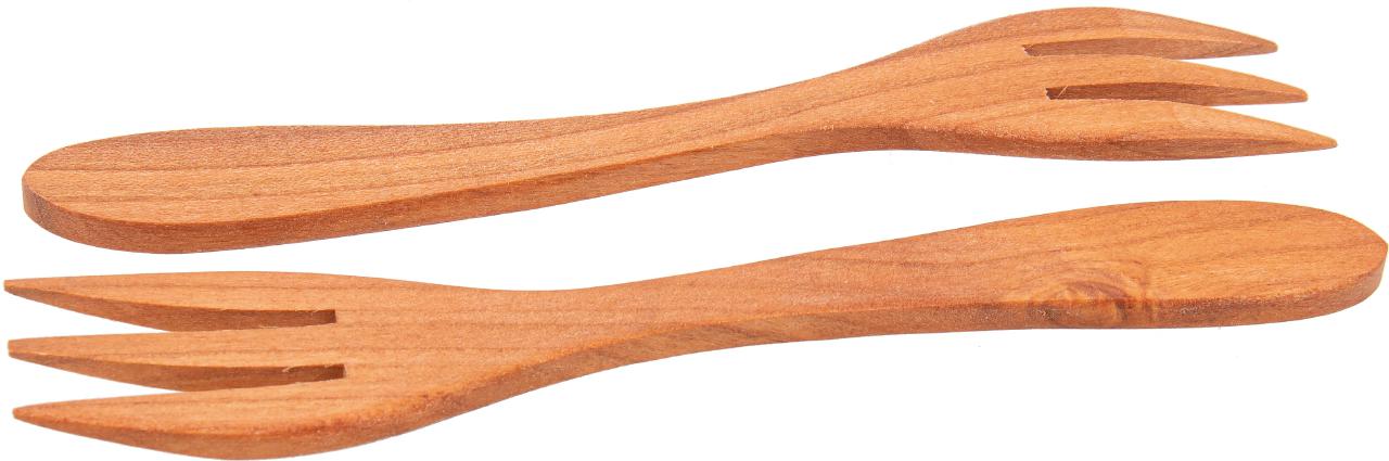 Kuchengabel aus geoeltem Kirschholz