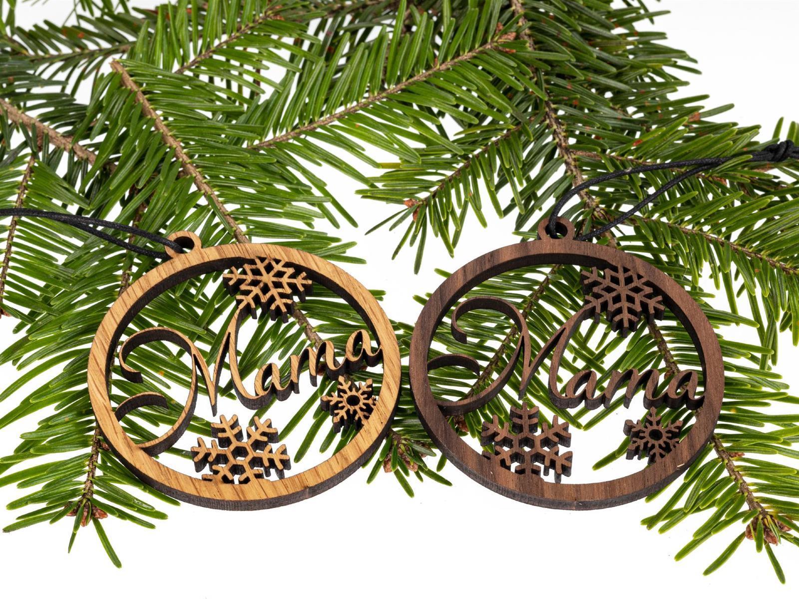 Holz Weihnachtsbaumschmuck Weihnachtskugel fuer Mama