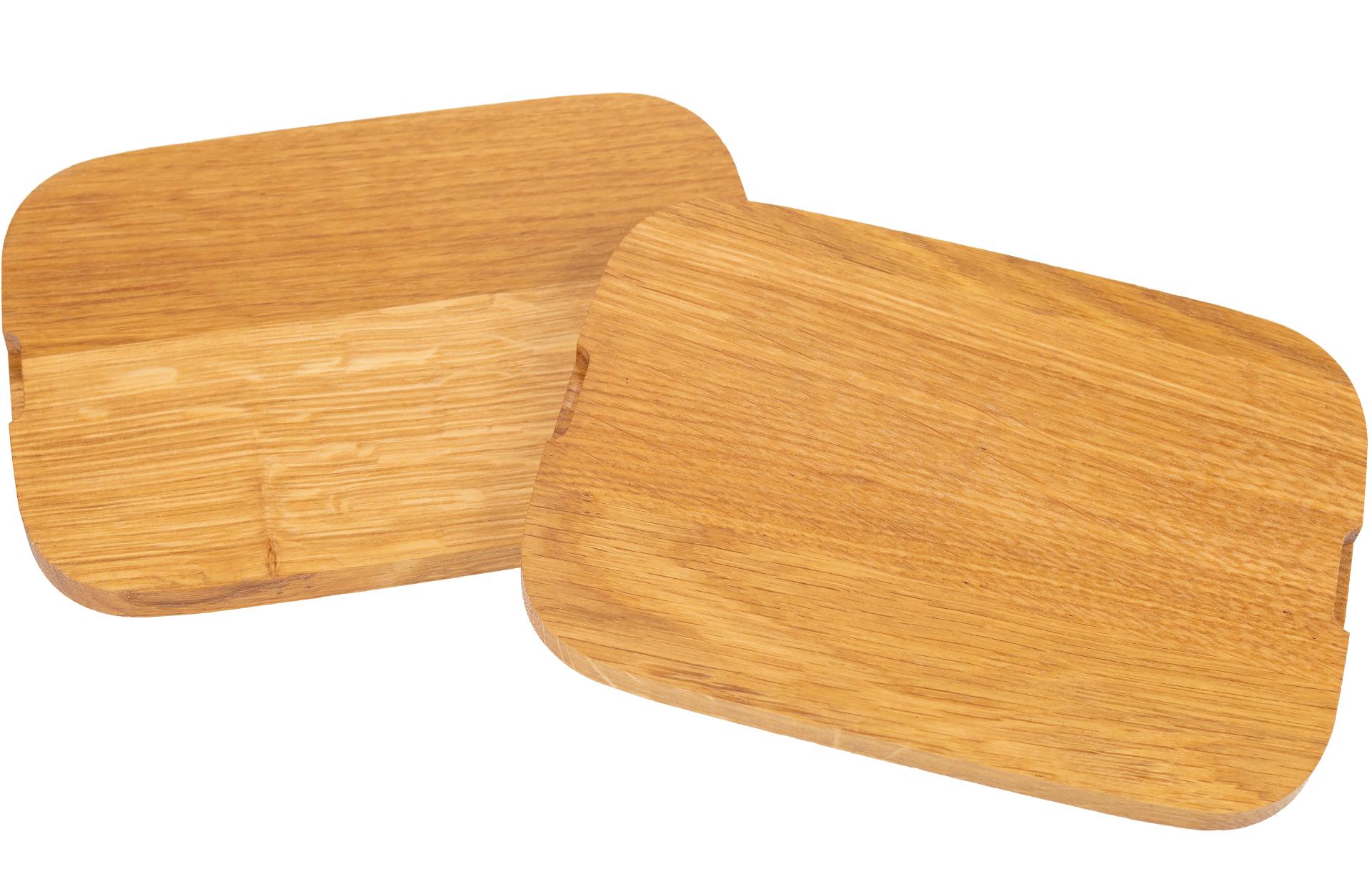 Massivholz Schneidebrettchen fuer Lunchbox FSC Eiche geoelt