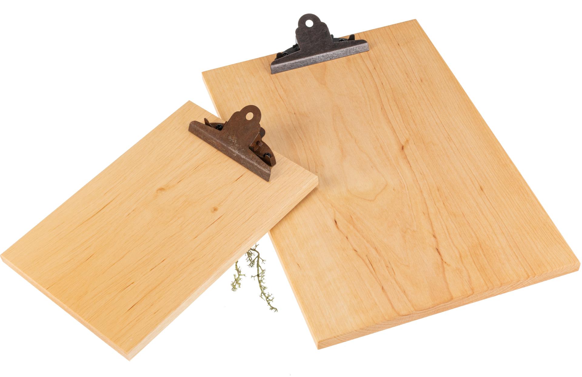 Klemmbrett aus 12mm FSC® Erle Massivholz 