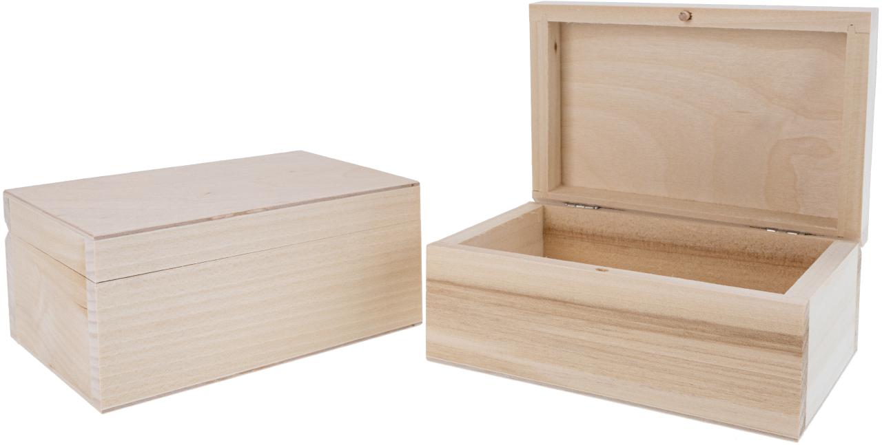 Holz Box mit Deckel und Sicherungspin