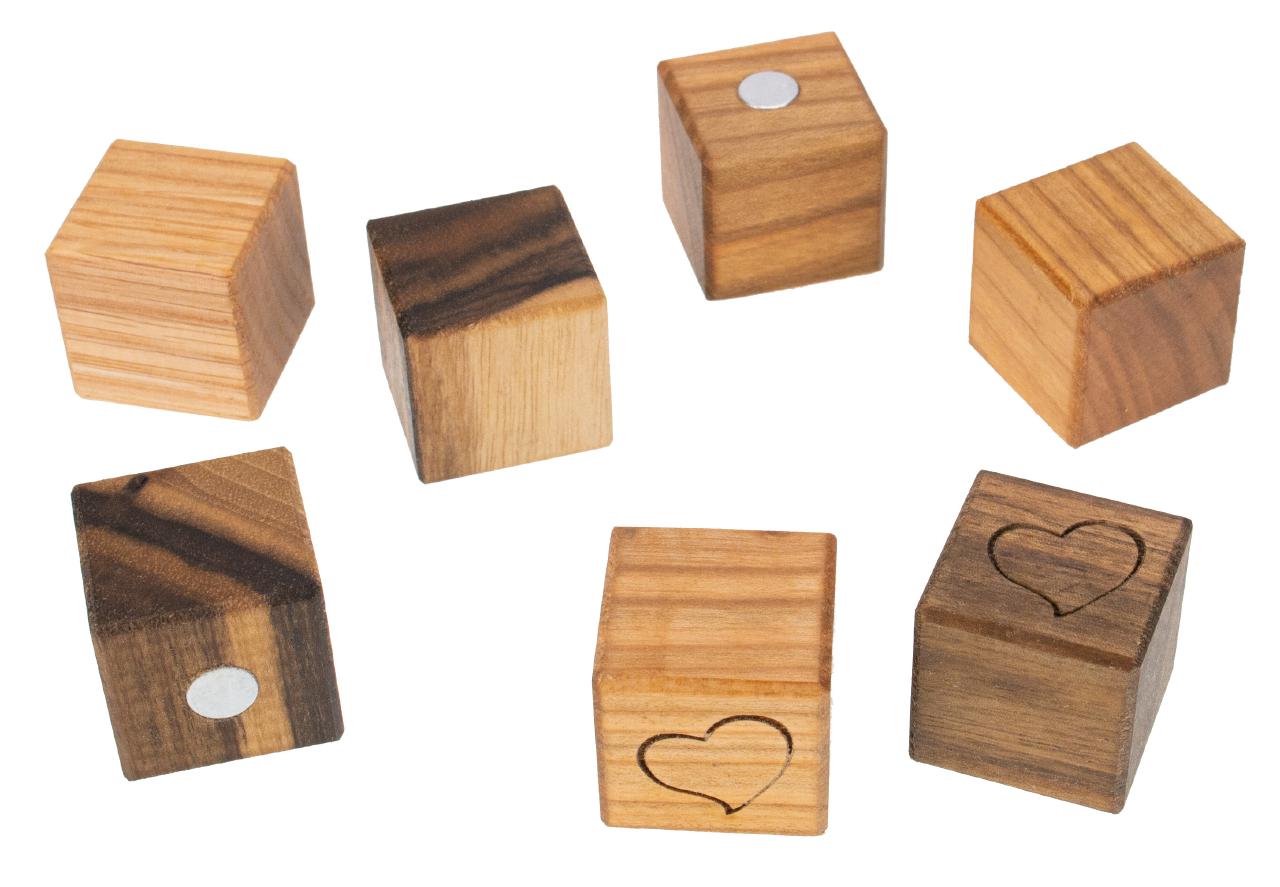 Holzwuerfel Magnet