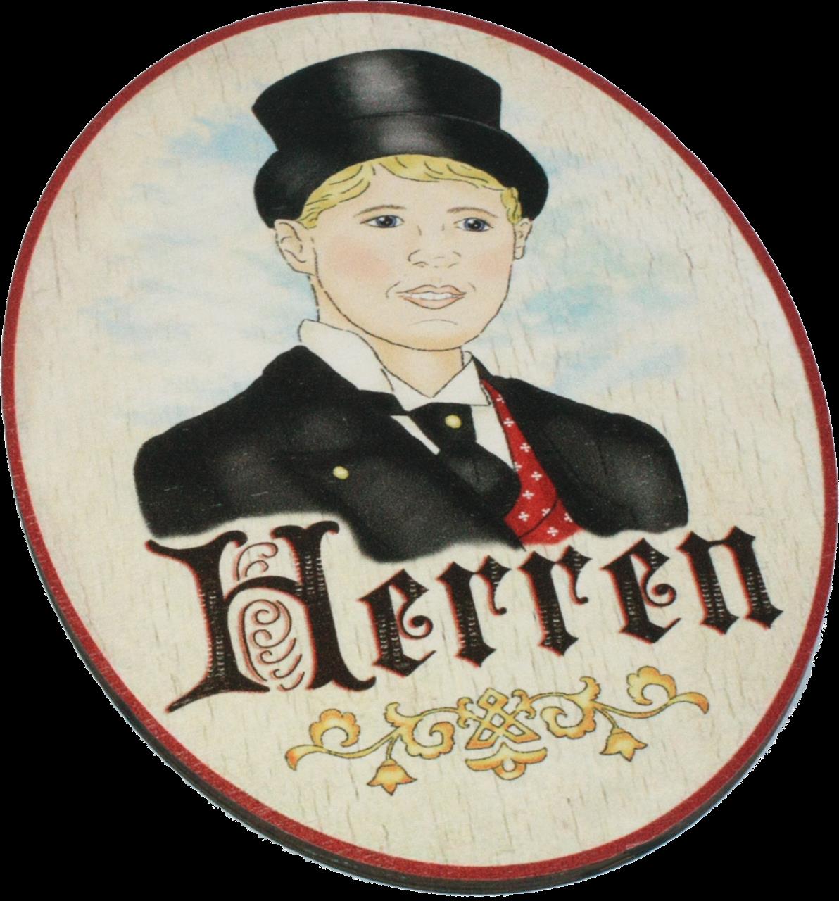 Tuerschild Sperrholz Tracht Herren schwarz