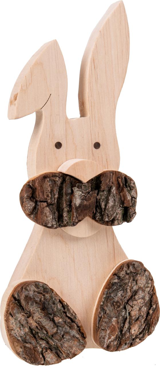 Rustikaler Deko Osterhase aus Erle