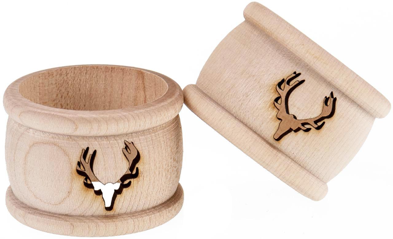 Holz Serviettenring gedrechselt Ahorn roh Geweih