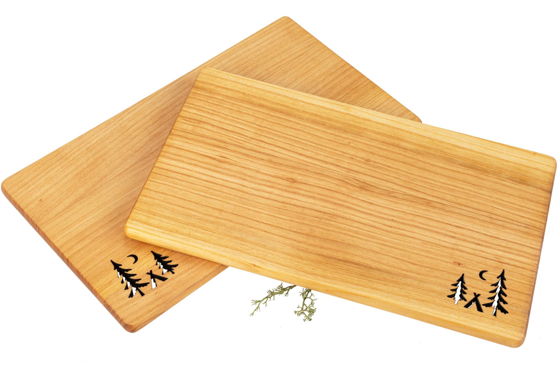 Schneidebrett aus geöltem FSC® Kirschholz - 26 x 15 x 1 cm - Camping im Wald