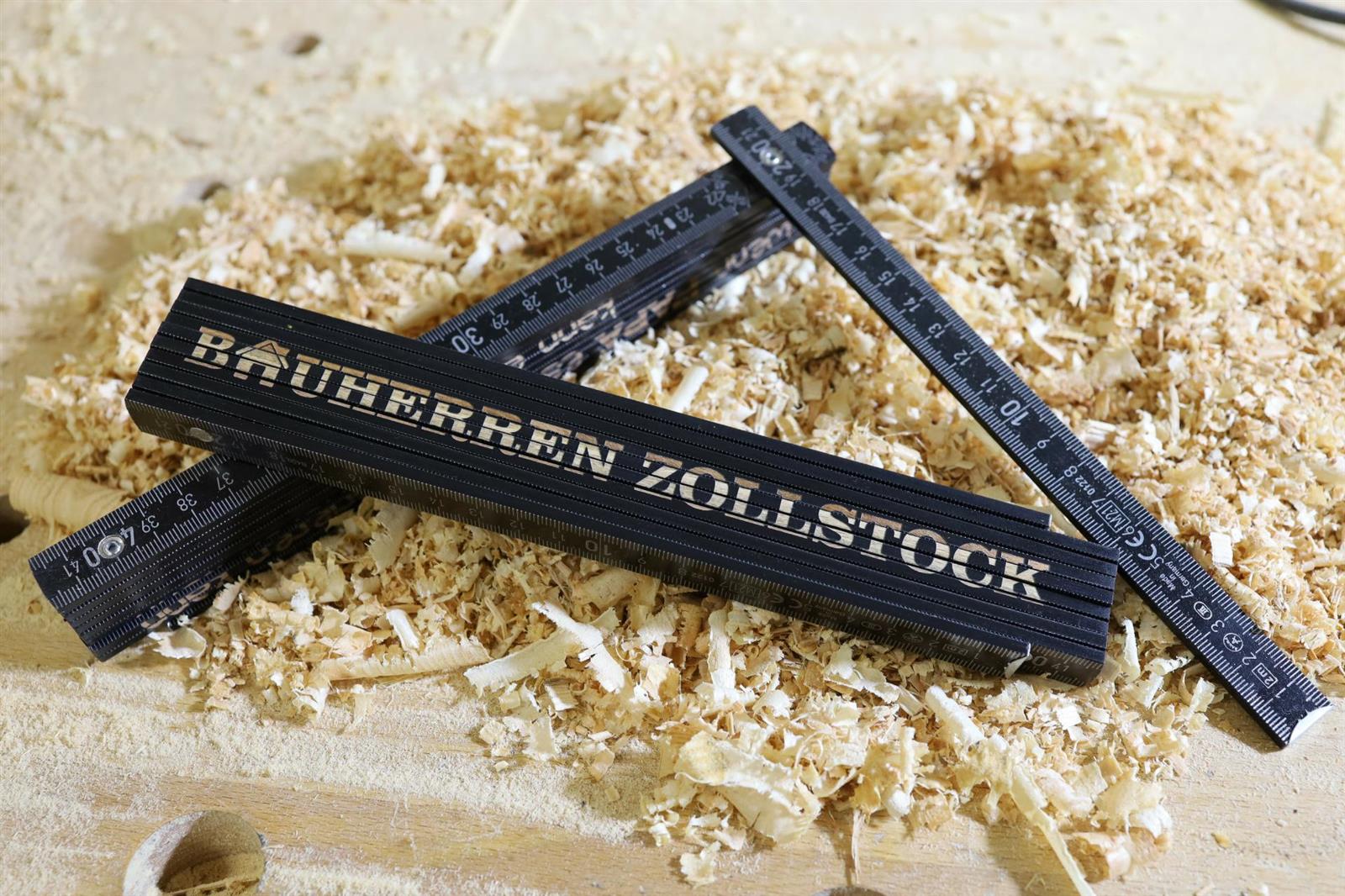 Bauherren Zollstock Schwarzer Meterstab