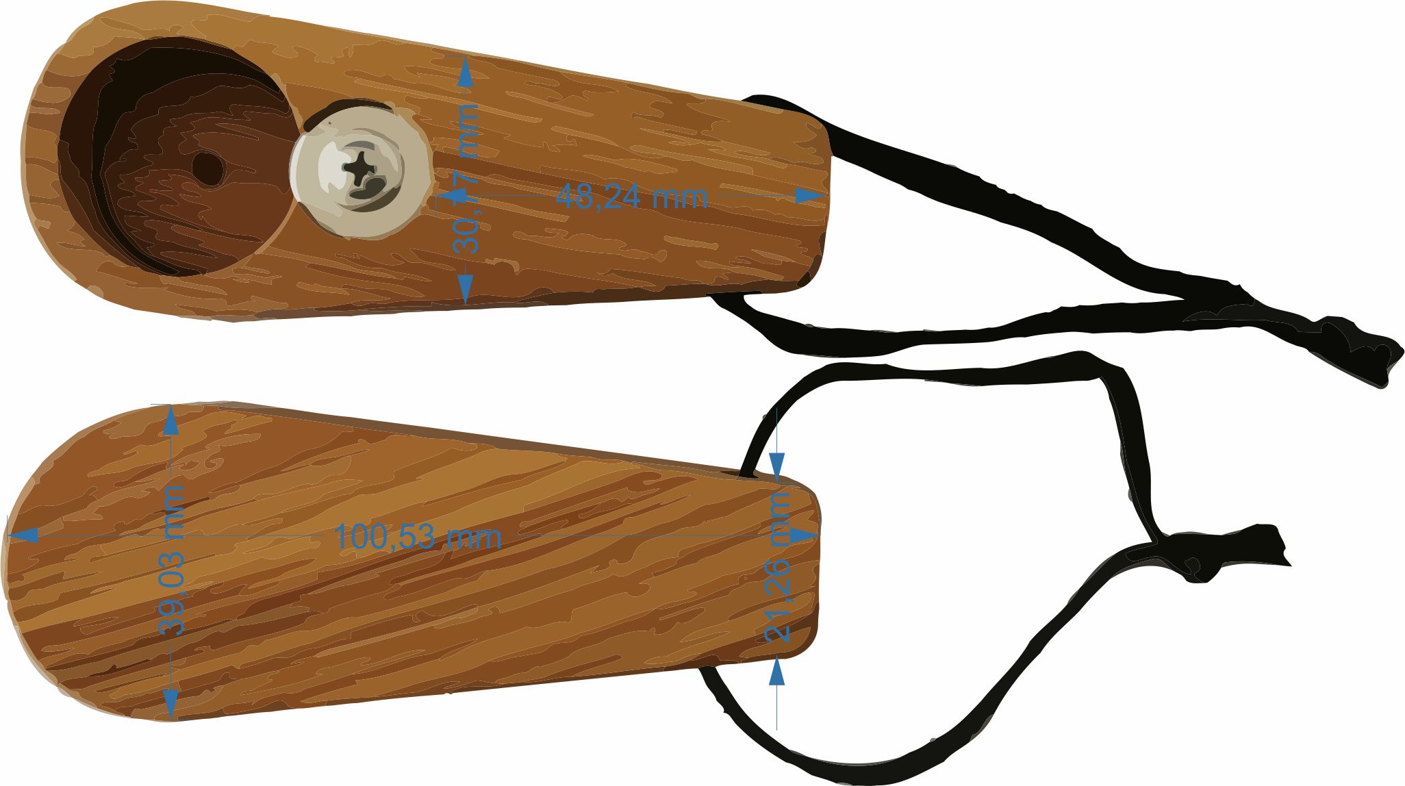 Personalisierter Flaschenoeffner aus Eiche geoelt mit Lederband und Laser Gravur