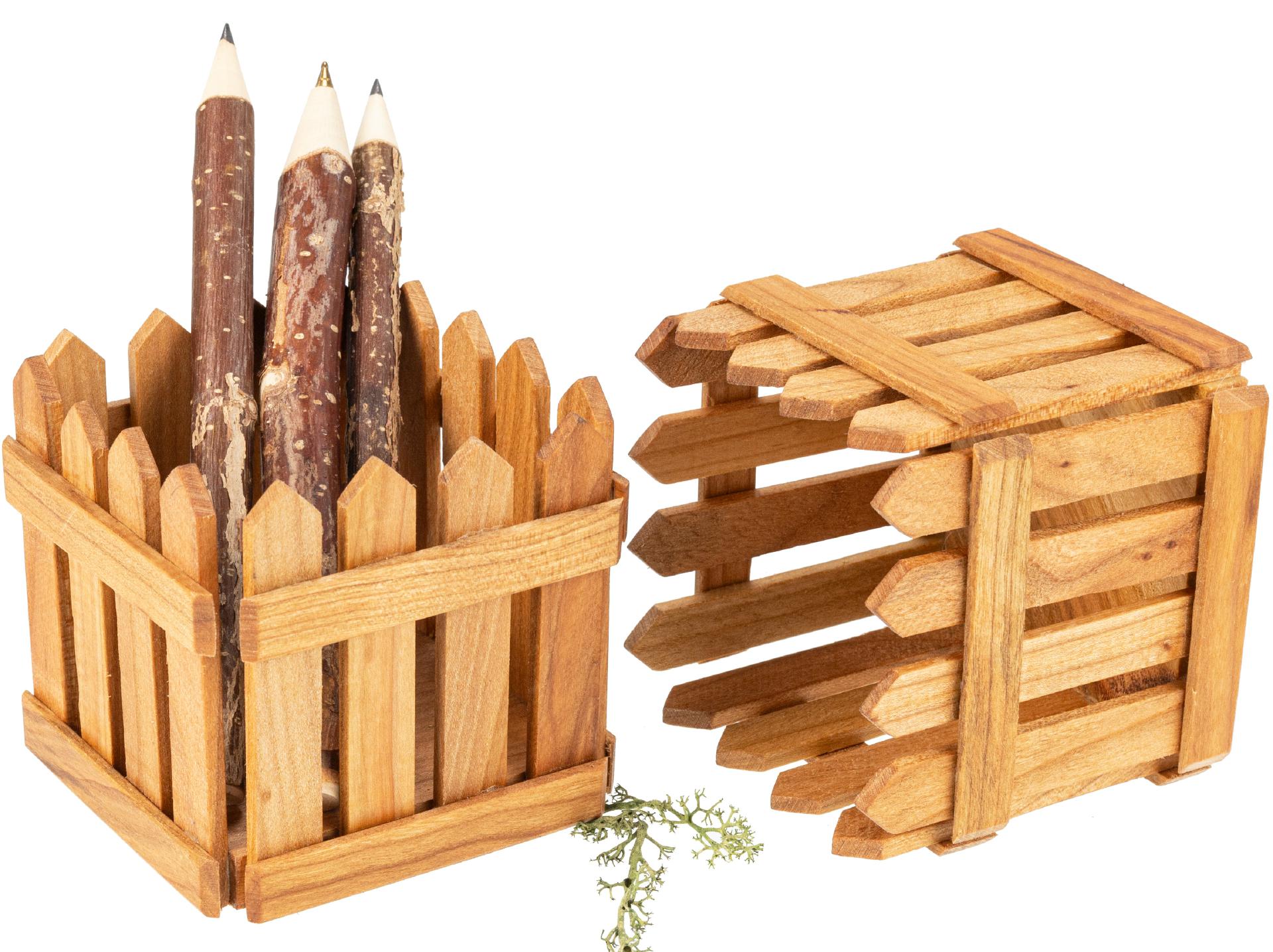 Stiftebox aus geoeltem Kirschholz Handgefertigte Holzbox fuer Ihre Schreibutensilien ca