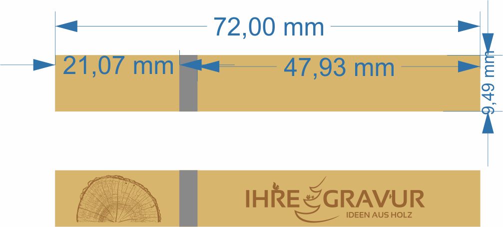 Personalisierte Waescheklammer aus Buche