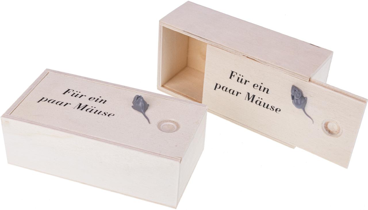 Holz Geschenk Kiste Box mit Schiebedeckel Fuer ein paar Maeuse