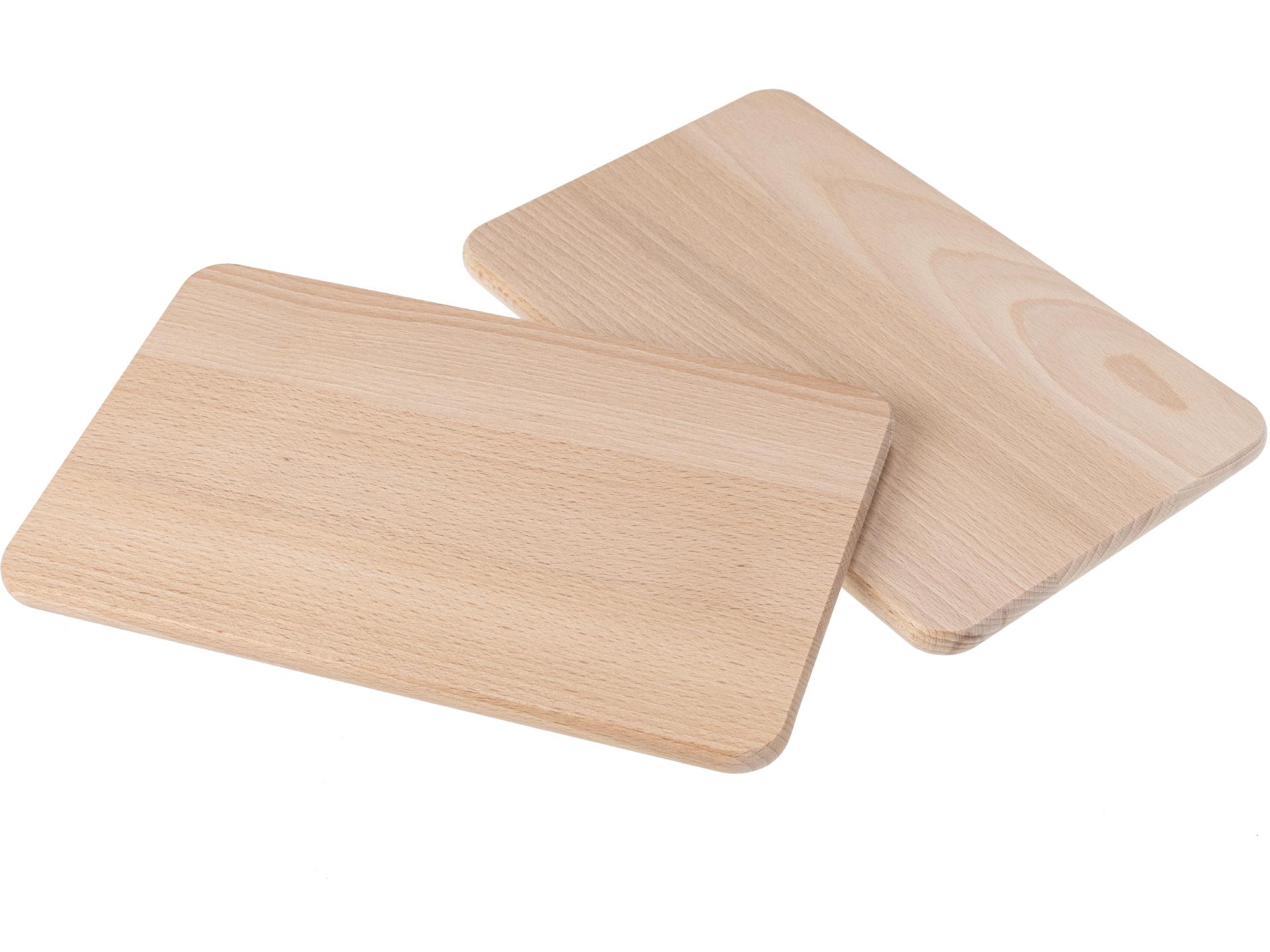 Kompaktes FSC® Zertifiziertes Buchenholz Schneidebrett - 24 x 15 x 1 cm