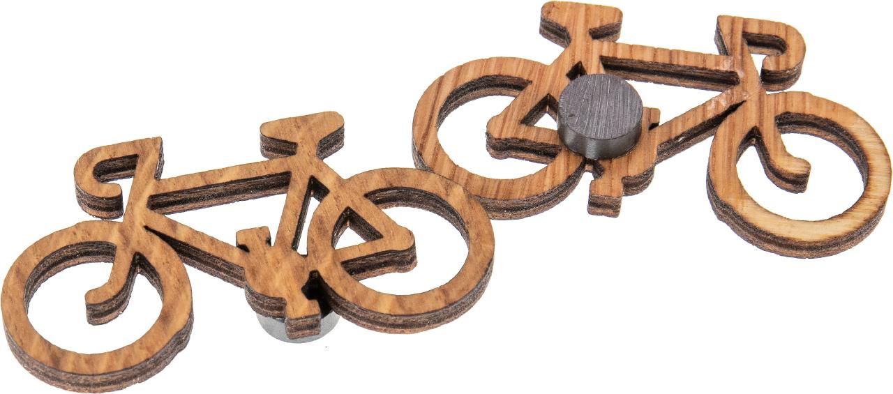 Holz Magnet Eiche geoelt Form: Fahrrad FSC