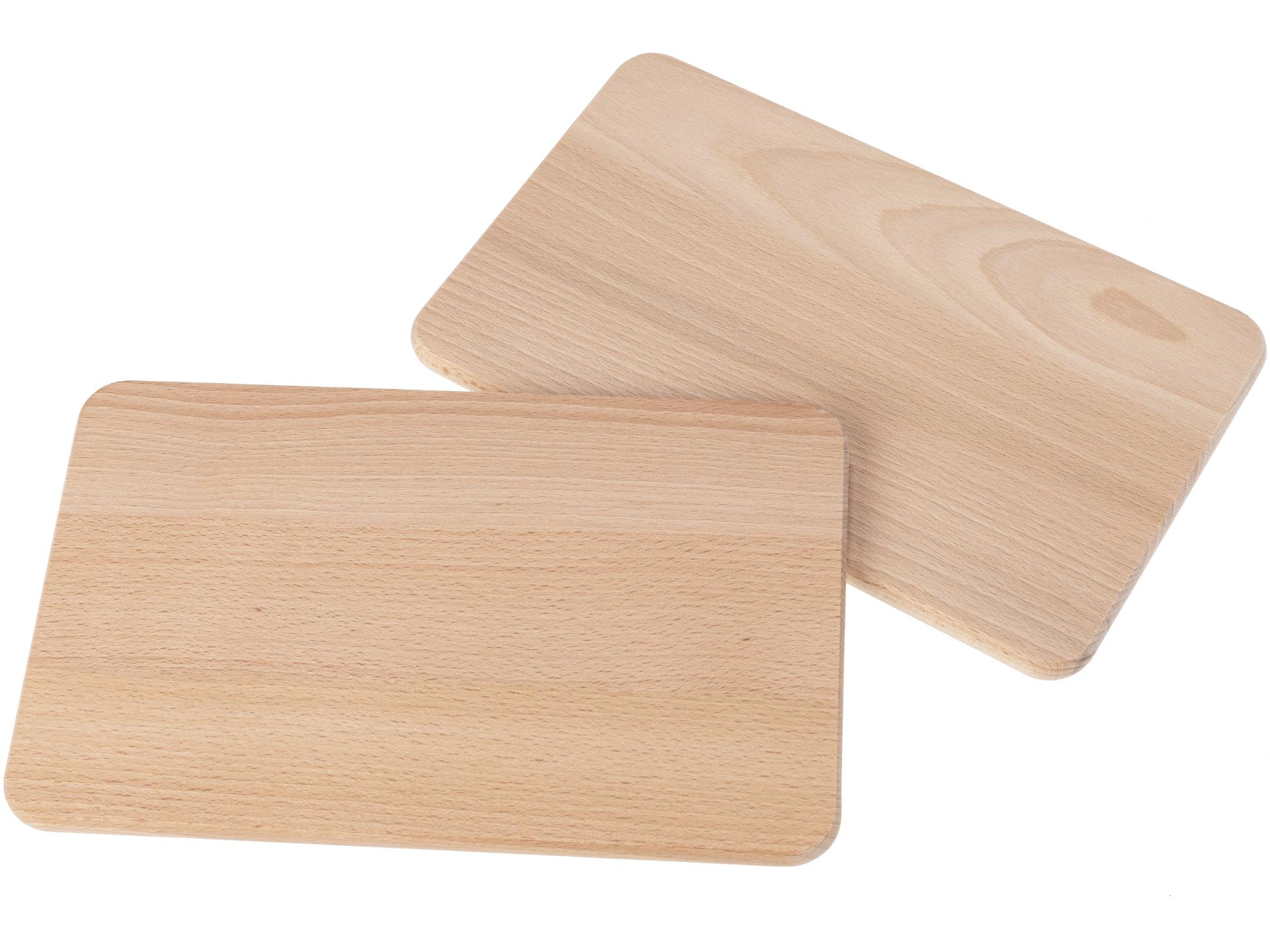 Kompaktes FSC® Zertifiziertes Buchenholz Schneidebrett - 24 x 15 x 1 cm