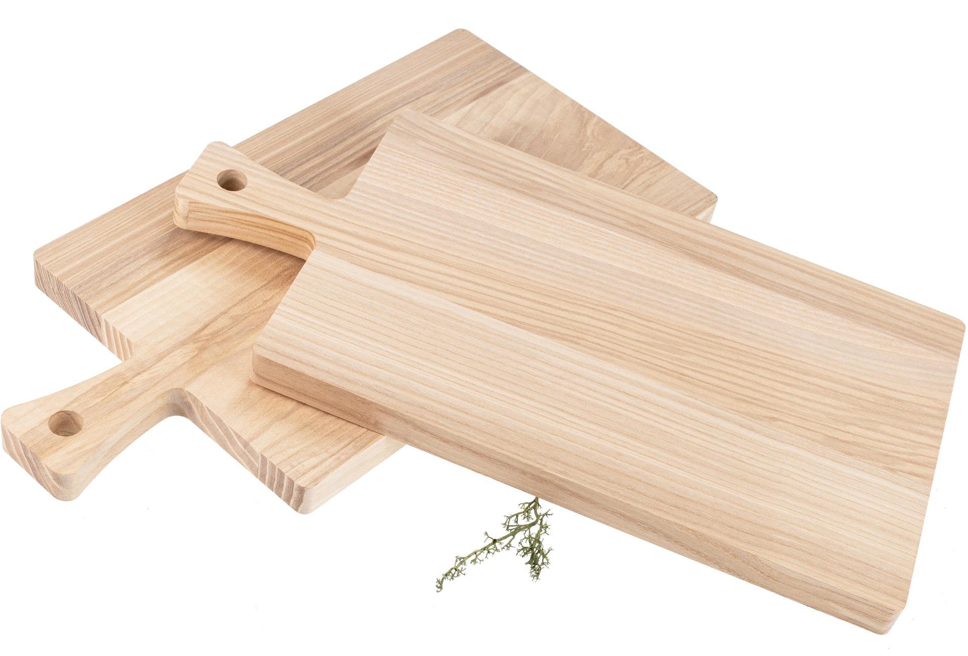 Schneidebrett mit Griff - Kern Esche - 40 x 20 x 2 cm roh FSC®