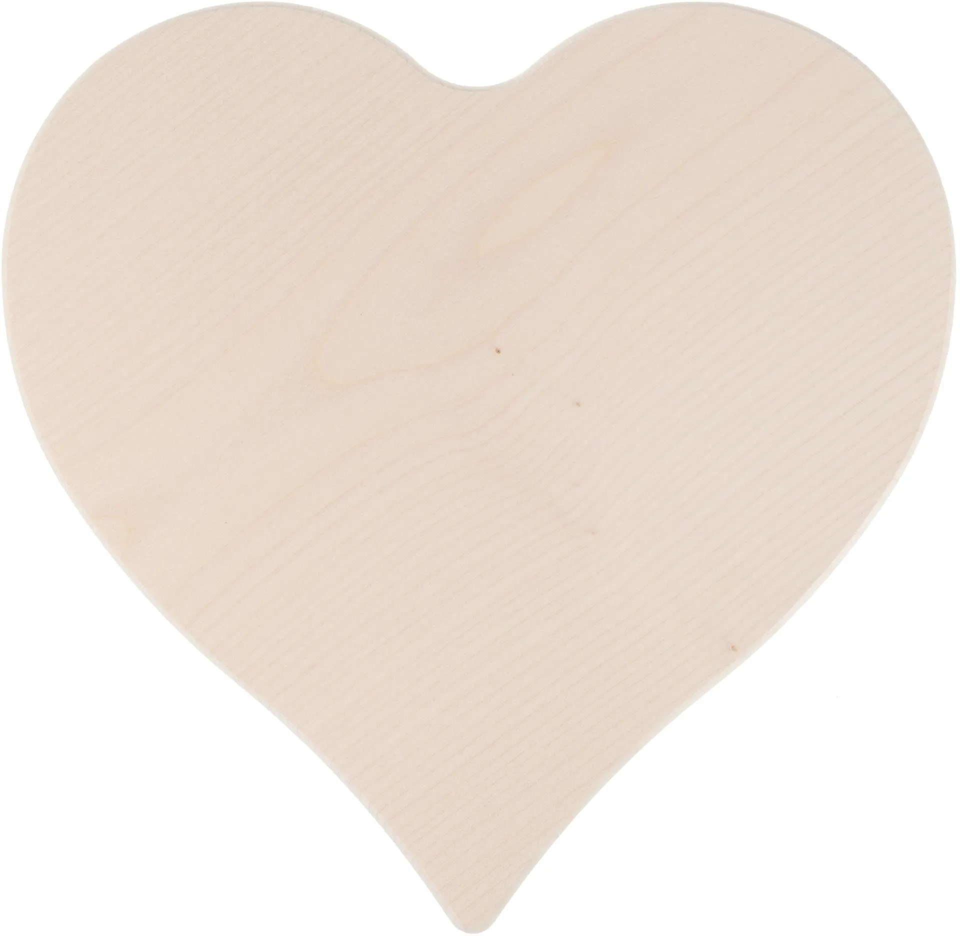 Herz Schneidebrett aus FSC® Ahorn unverleimt - 24 x 24 x 1,5 cm