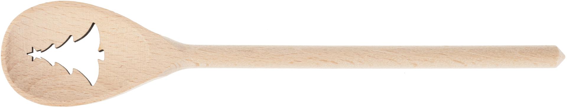 Holz Kochlöffel aus Buche 30 cm mit Tannenbaum und individueller Gravur bis 5cm²