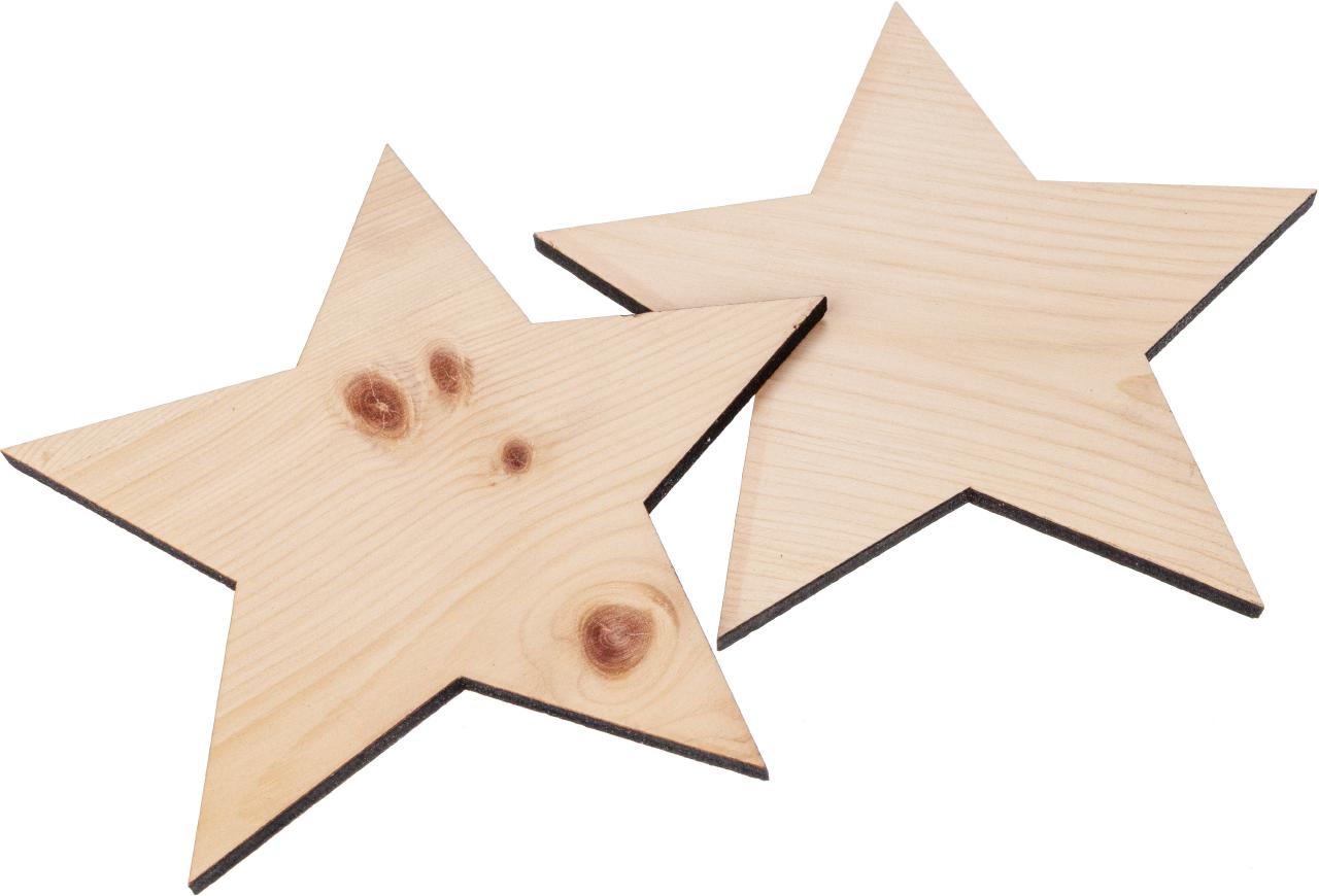 Holzstern aus duftender Zirbe lasergeschnittene Weihnachtsdekoration