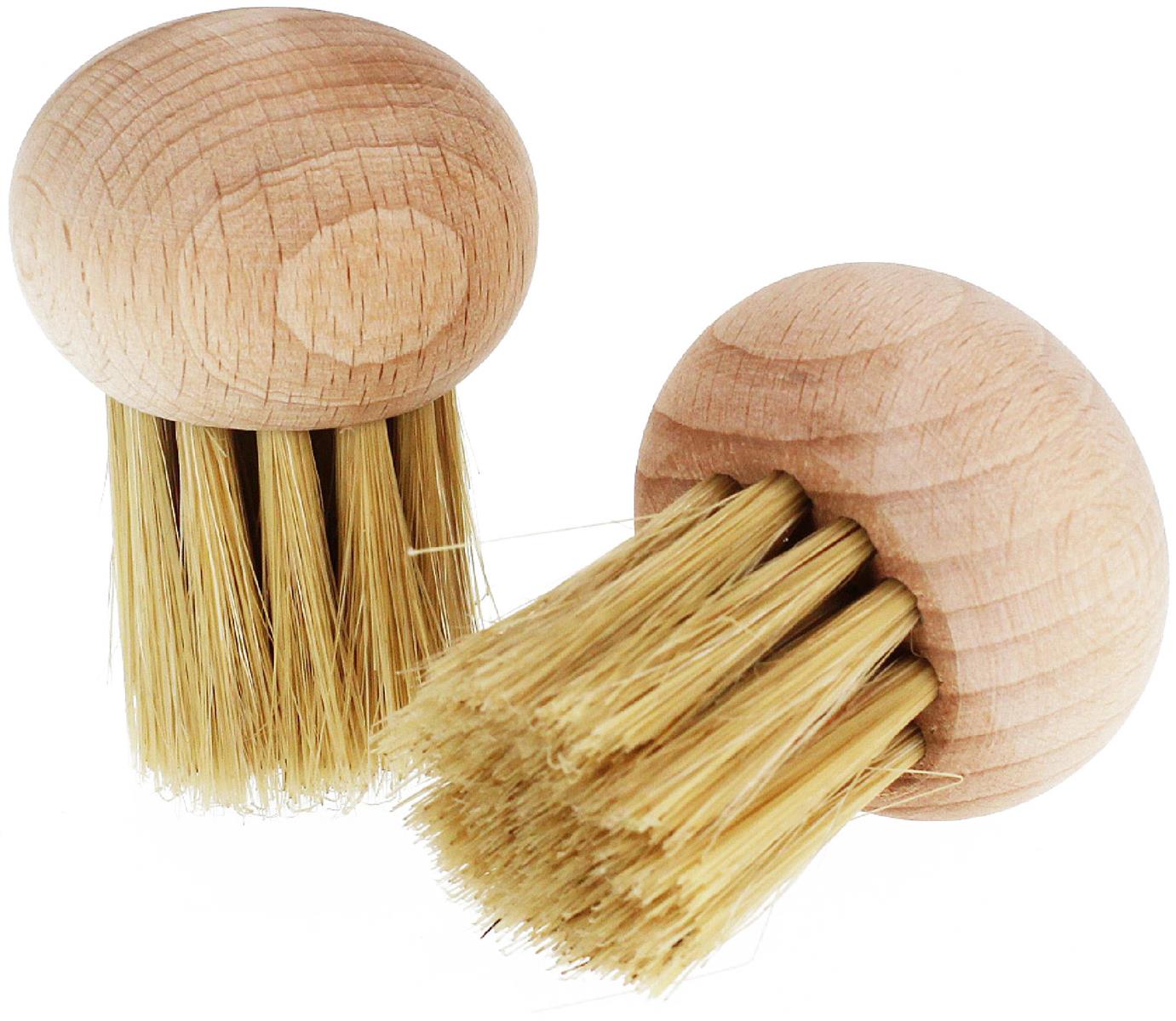 Pilzbuerste Champignon Handbuerste aus Buche mit Naturborsten