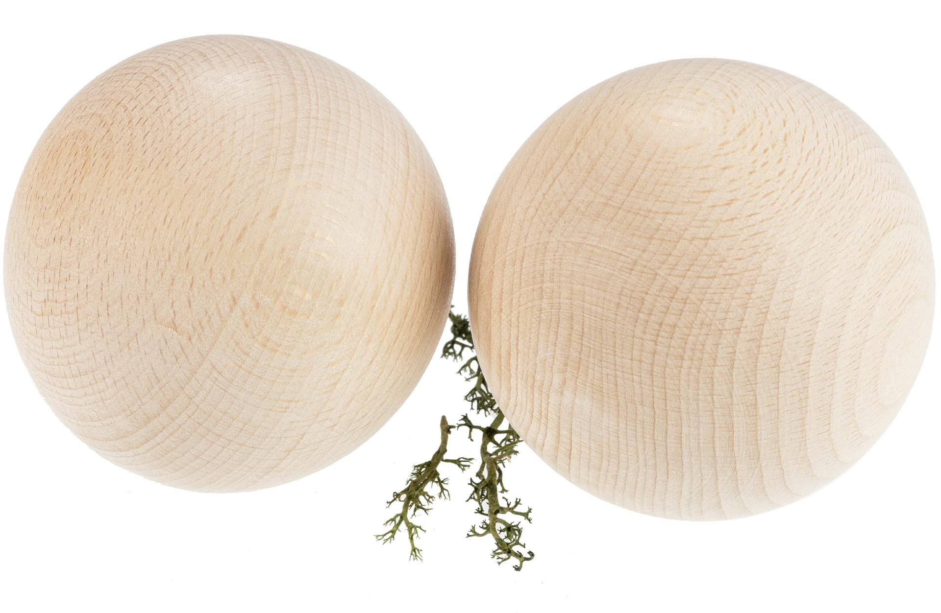 Holz Handschmeichler Massage Kugel 8 cm – Großer Faszienball aus Buche