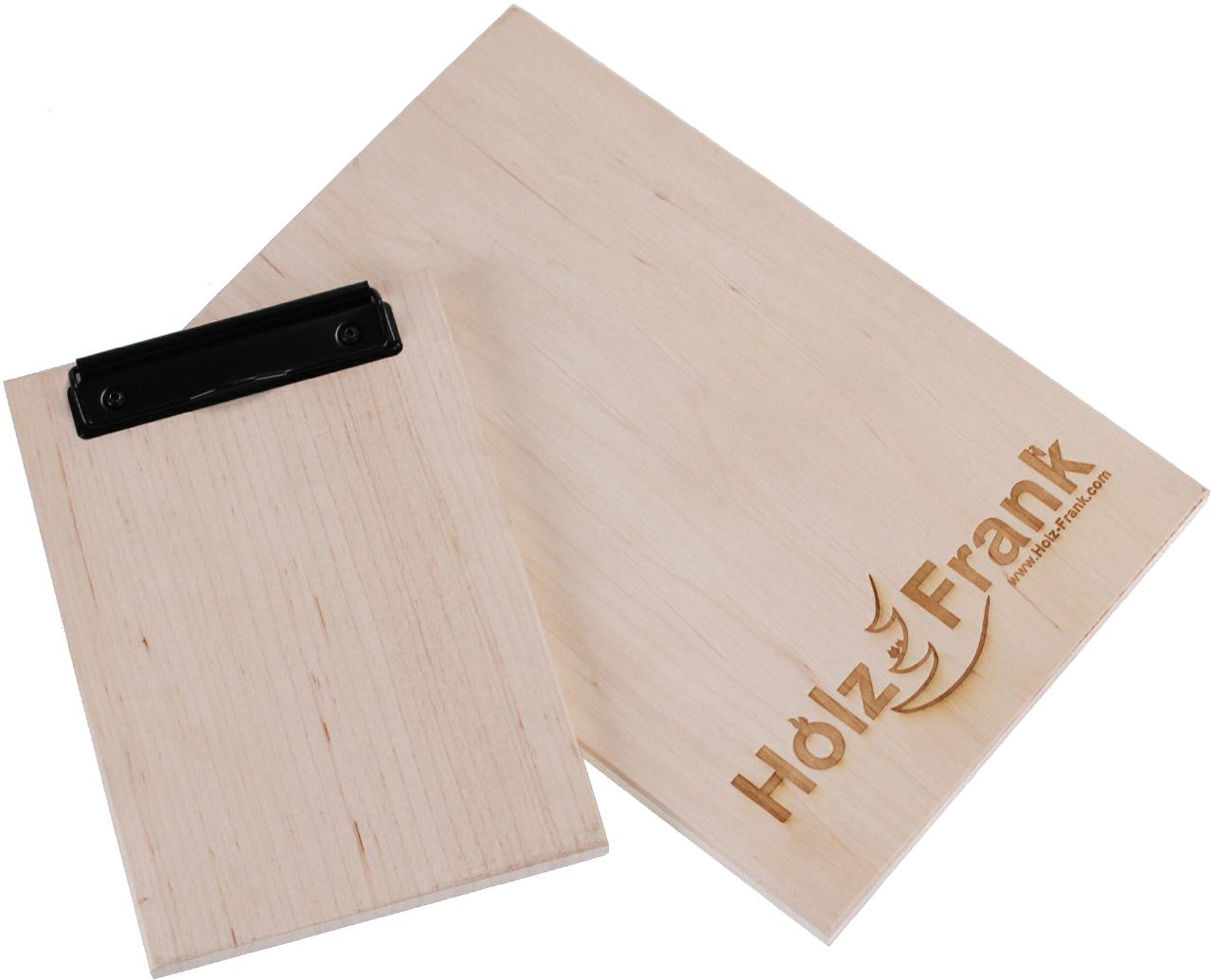 Holz Klemmbrett aus Erle Massivholz