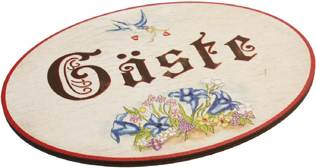 Tuerschilder Antik Birkensperrholz Deutsch