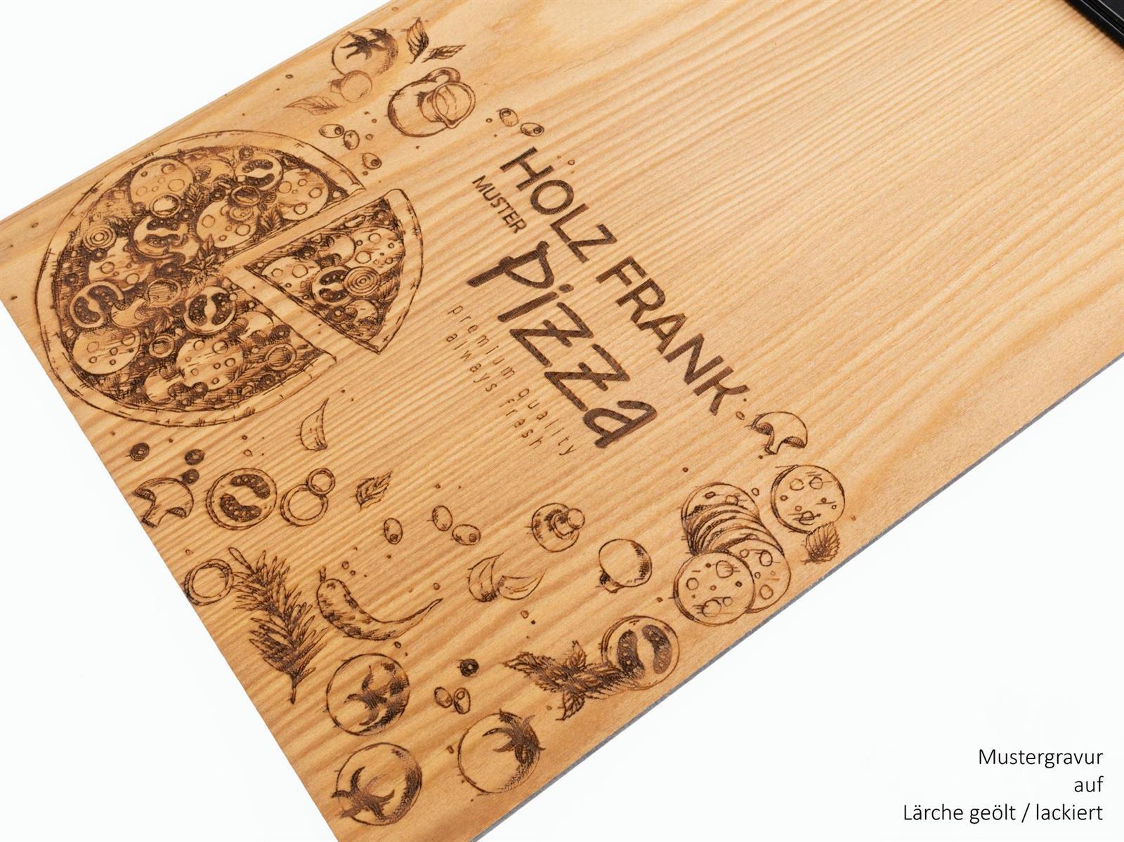 Holz Klemmbrett Laerche geoelt mit Gummiband