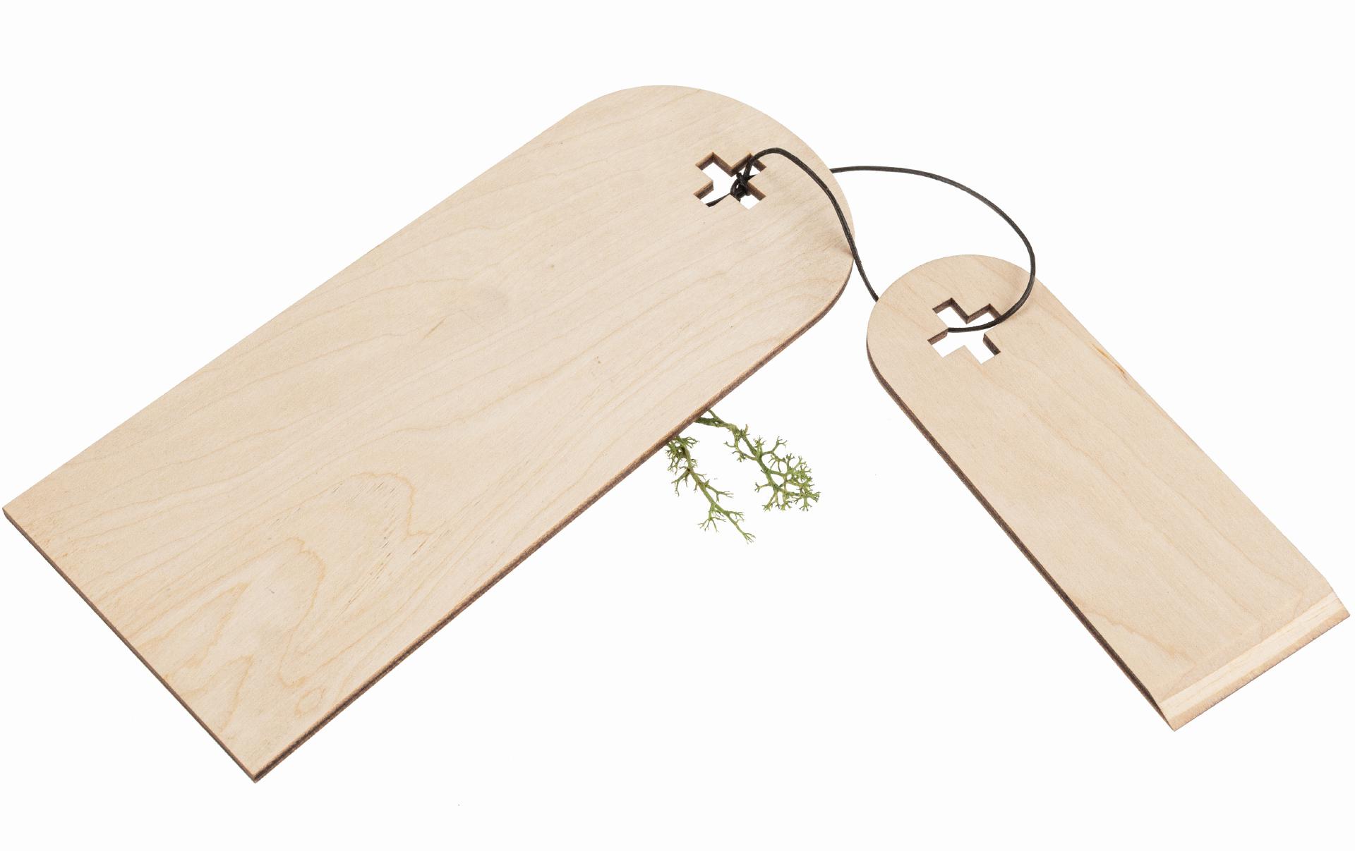 Raclette-Set mit Brettchen und Schaber aus Birke - Schweiz Design