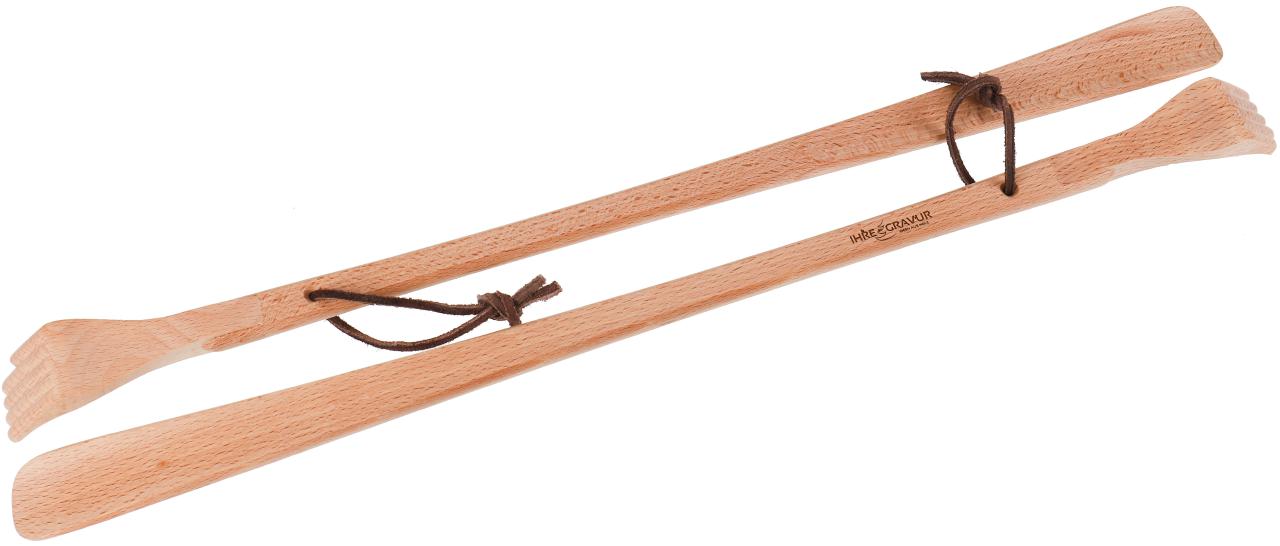 2-in-1 Schuhlöffel und Rückenkratzer aus geöltem Buchenholz - Praktisch und langlebig